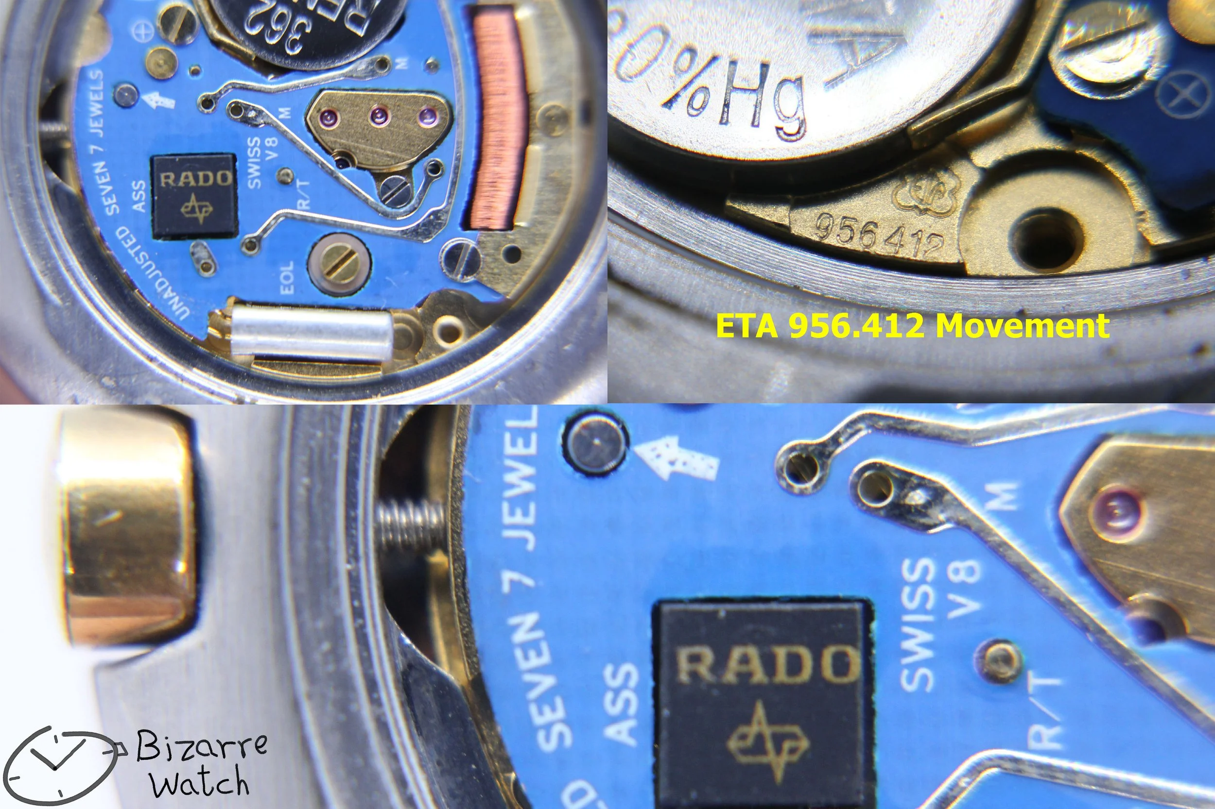 eta 956.412 movement vintage Rado La Coupole Yellow Dial 30mm 129.4077.4 Domed Sapphire Leather Strap Watch women ladies unisex bizarre