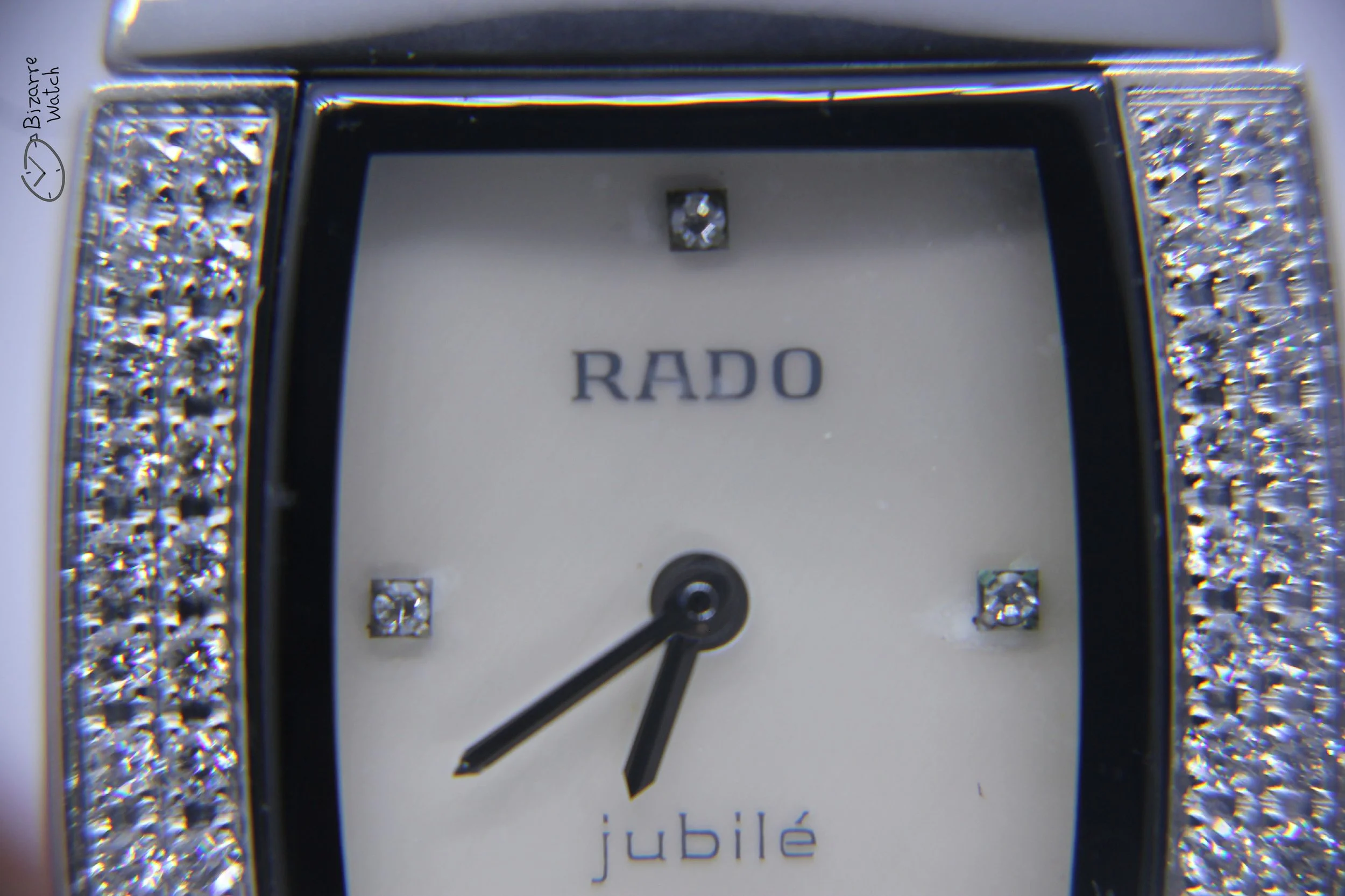 diamonds mop dial 090 hands crown logo Diamond Rado Sintra Jubilé jubilee jubile Mother Of Pearl 22mm 153.0578.3 Ceramic Watch ladies women titanium silver bizarre