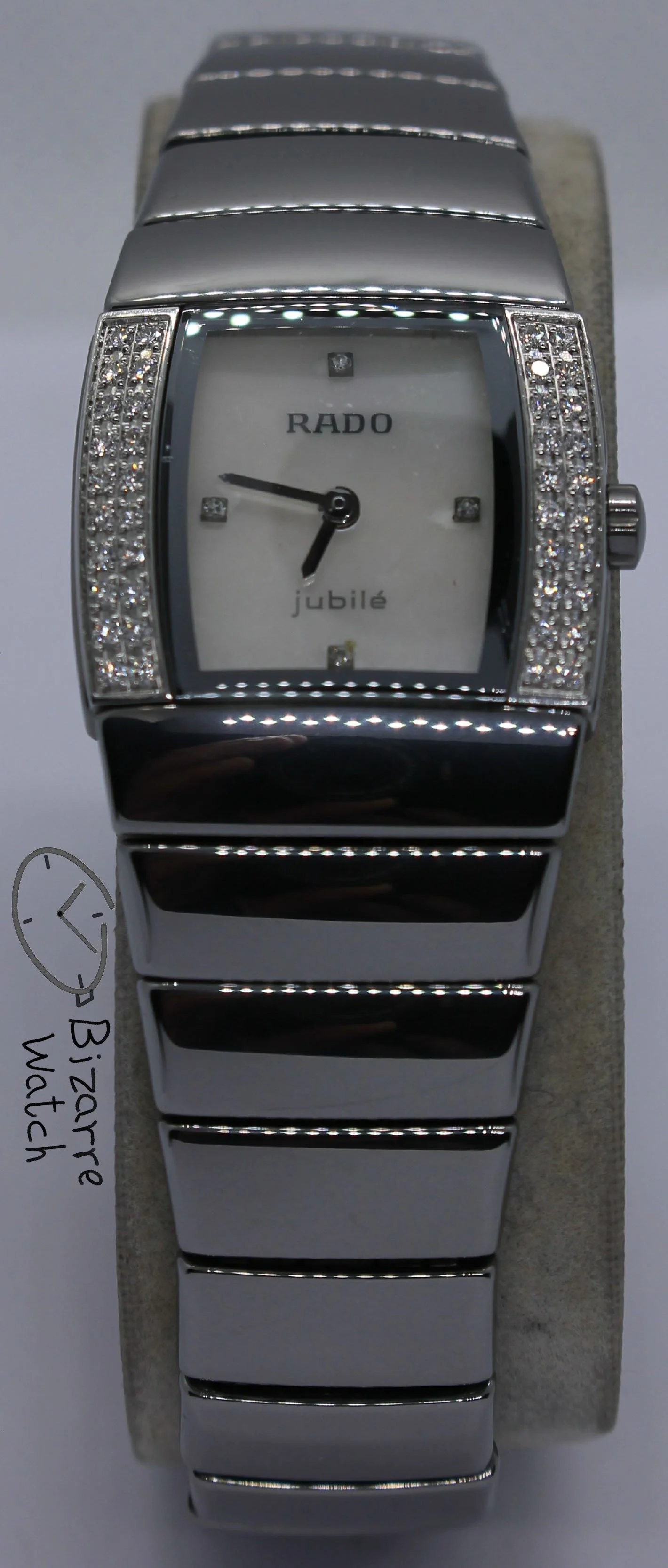 Diamond Rado Sintra Jubilé jubilee jubile Mother Of Pearl 22mm 153.0578.3 Ceramic Watch ladies women titanium silver bizarre