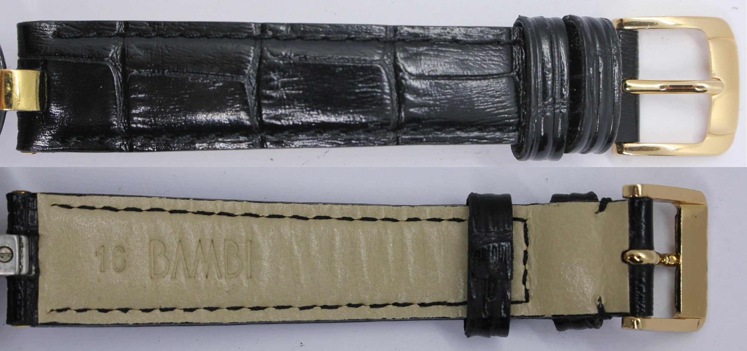 bambi genuine leather strap band black Rado La Coupole Yellow Dial 30mm 129.4077.4 129.4077.4n Domed Sapphire Leather Strap Watch women men unisex preowned used bizarre