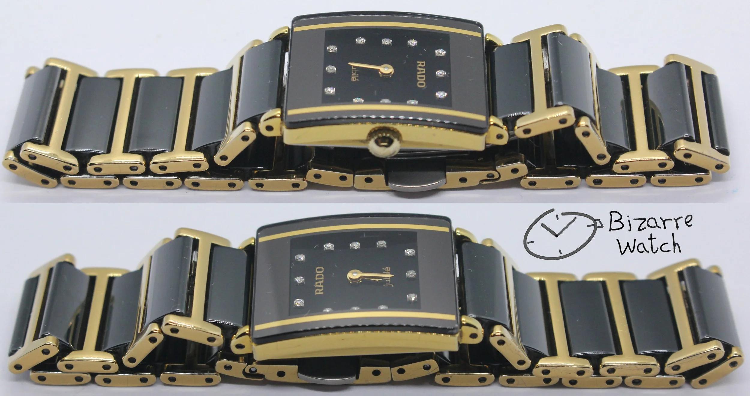 polarised polarized lens view Rado Jubilé Jubile Scratchproof gold Black Ceramic Diastar Integral 153.0383.3 Watch Rado Integral Jubilee 153.0283.3 153.0283.3N bizarre bizarrewatch women ladies