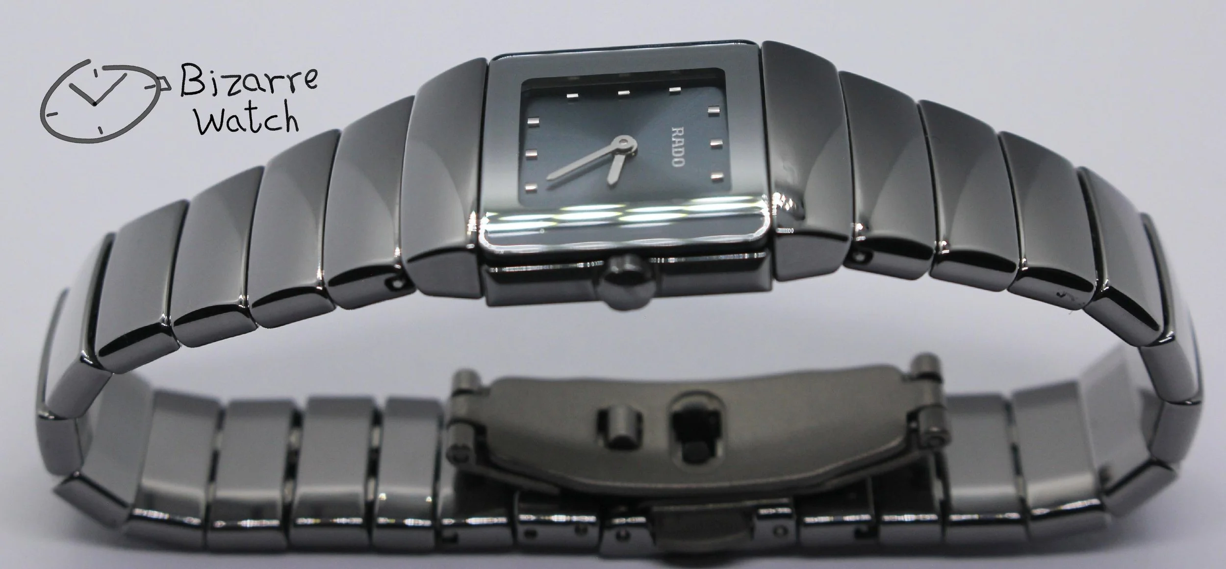 polarised lens view scratchproof Rado Diastar Sintra 21mm Blue Sunburst Dial 153.0334.3 Silver Ceramic Watch titanium ladies women bizarre bracelet links