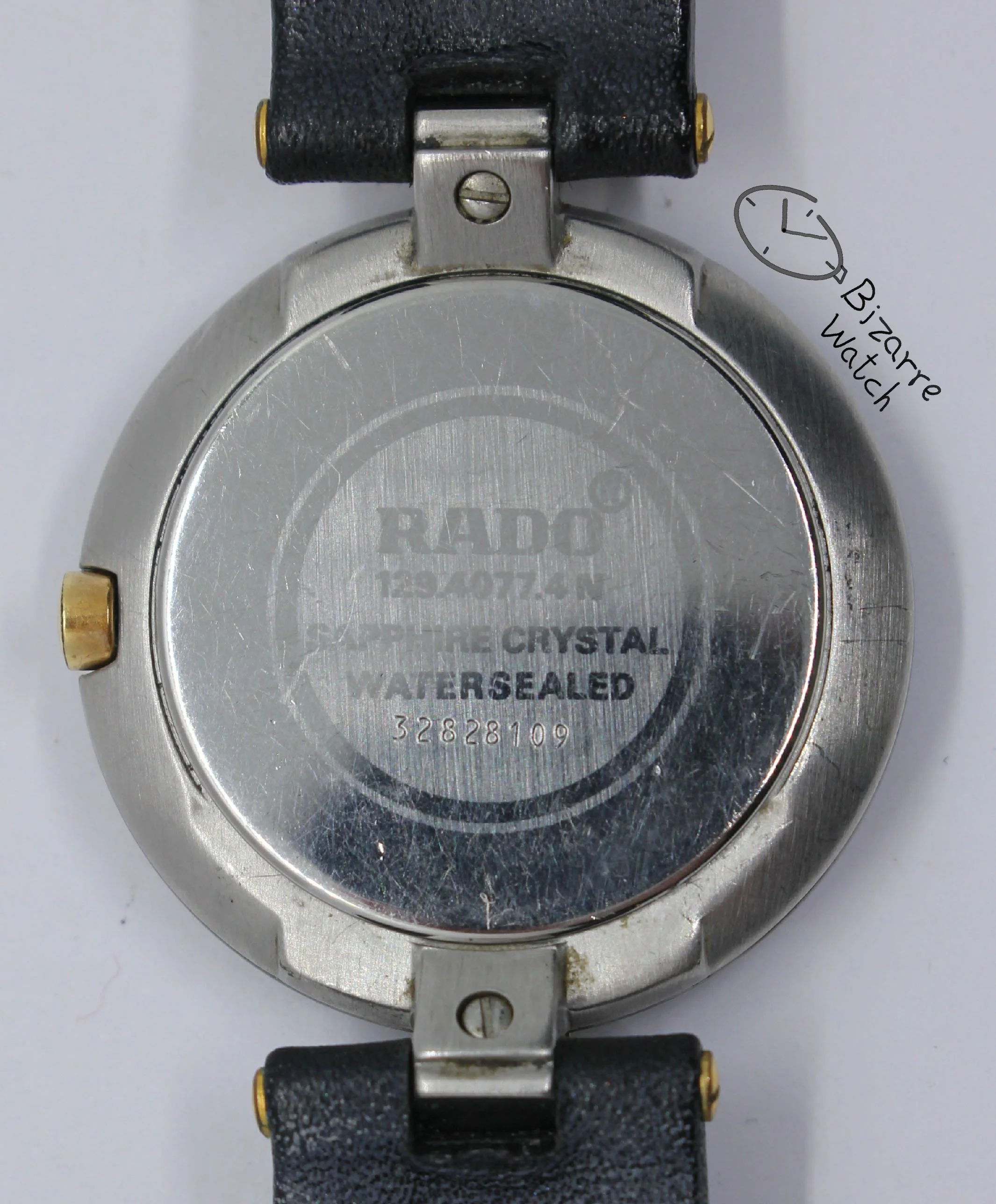 caseback vintage Rado La Coupole Yellow Dial 30mm 129.4077.4 Domed Sapphire Leather Strap Watch women ladies unisex bizarre