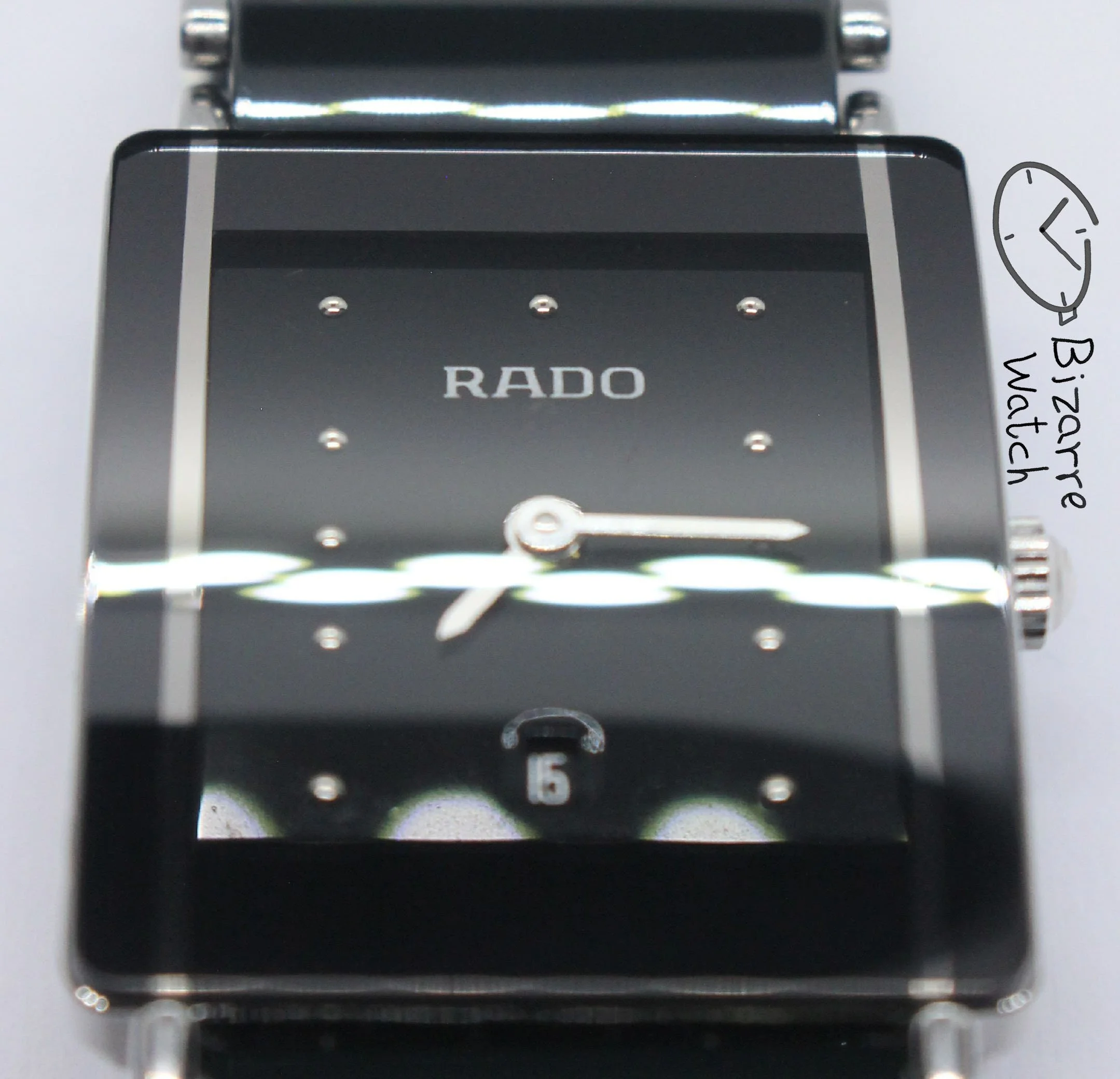 Scratchproof Rado Black Ceramic Diastar Integral 160.0486.3 Watch women men unisex bizarre