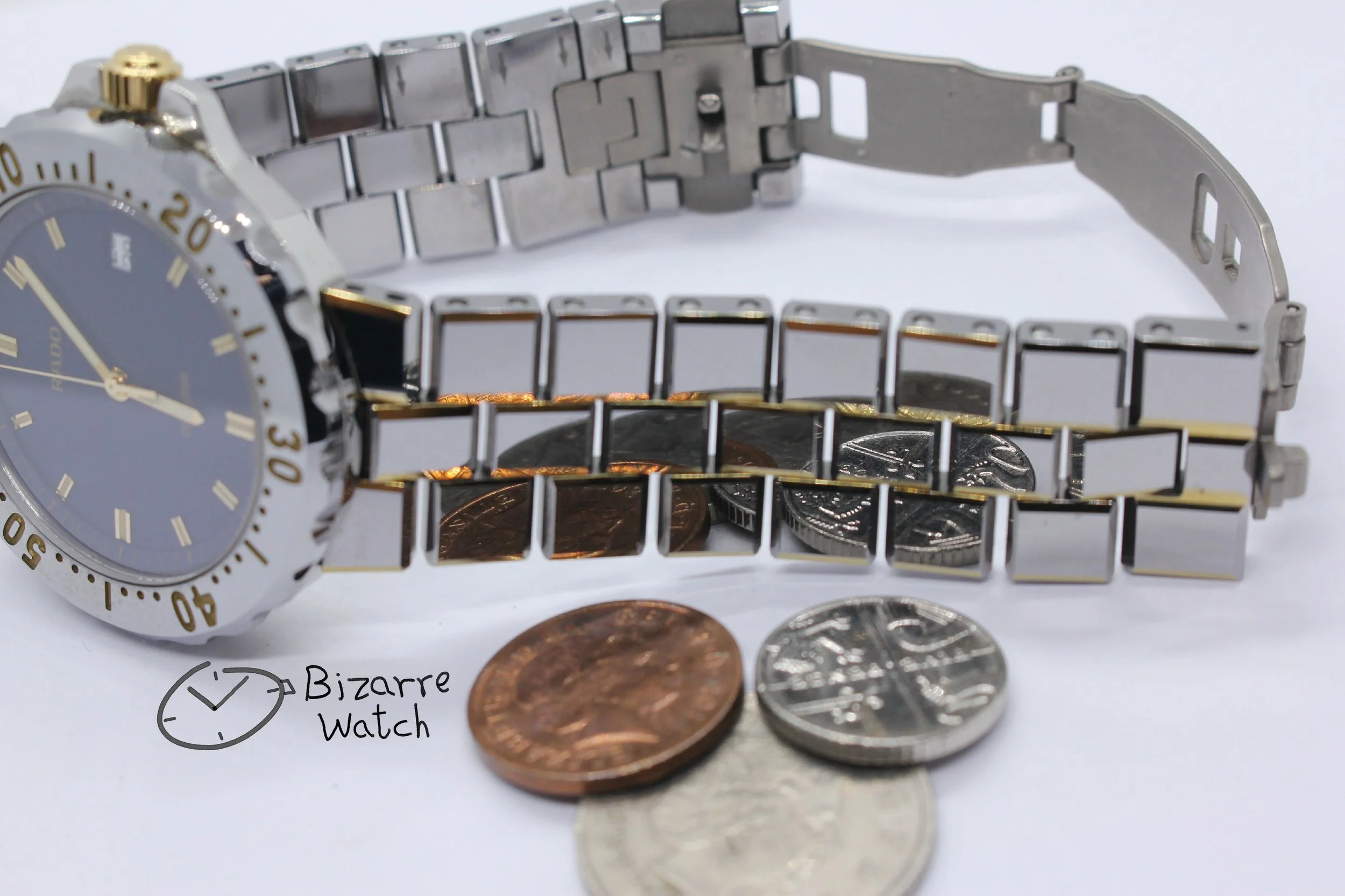 coin reflection mirror links bracelet Rado Diastar R14362201 Diamaster 200M Diver 259.0362.3 Ceramic Watch men bizarrewatch bizarre