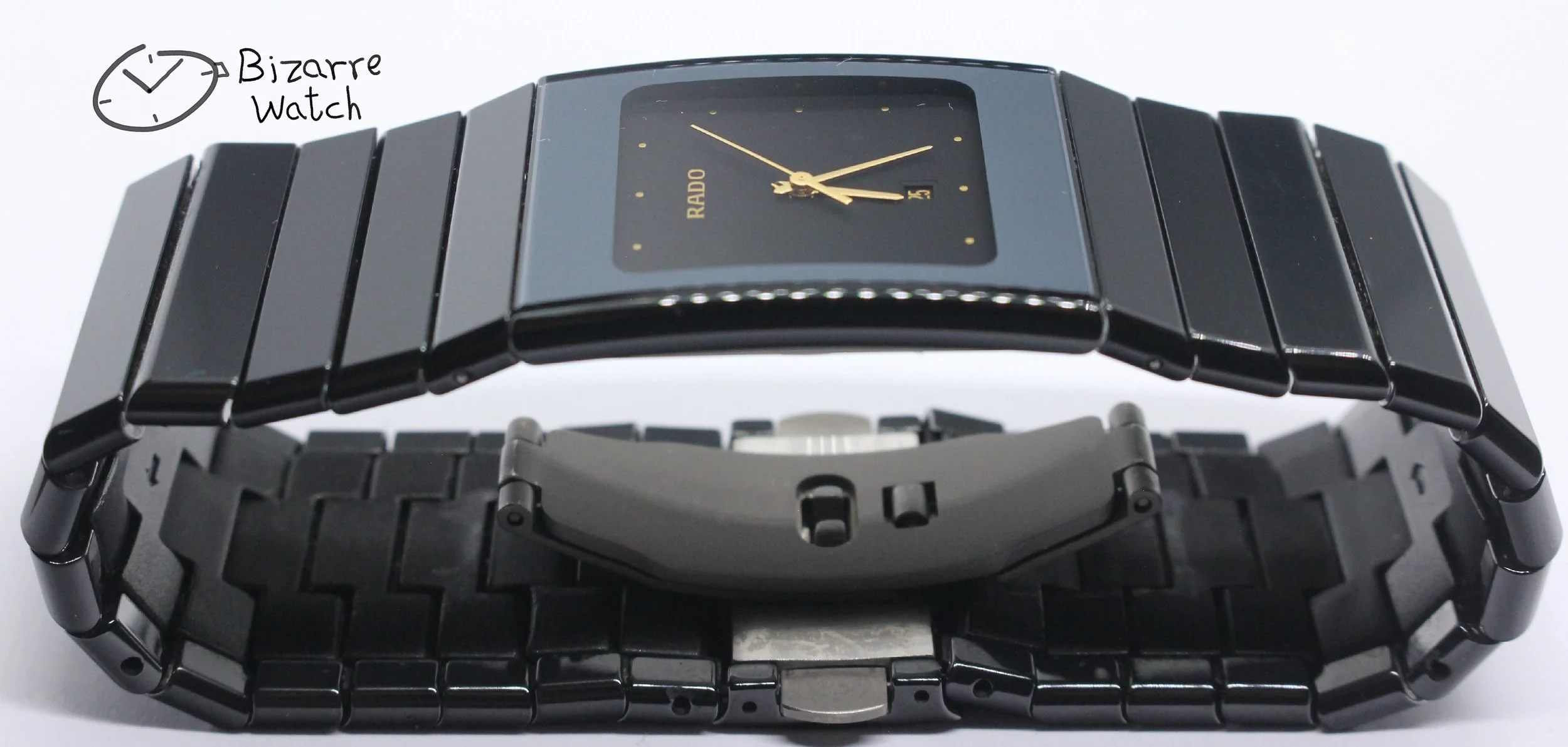 polarised polarized lens view 27mm Scratchproof Rado Ceramica Diastar 111.0294.3 Black Ceramic Watch bizarre women men unisex used preowned pre-owned