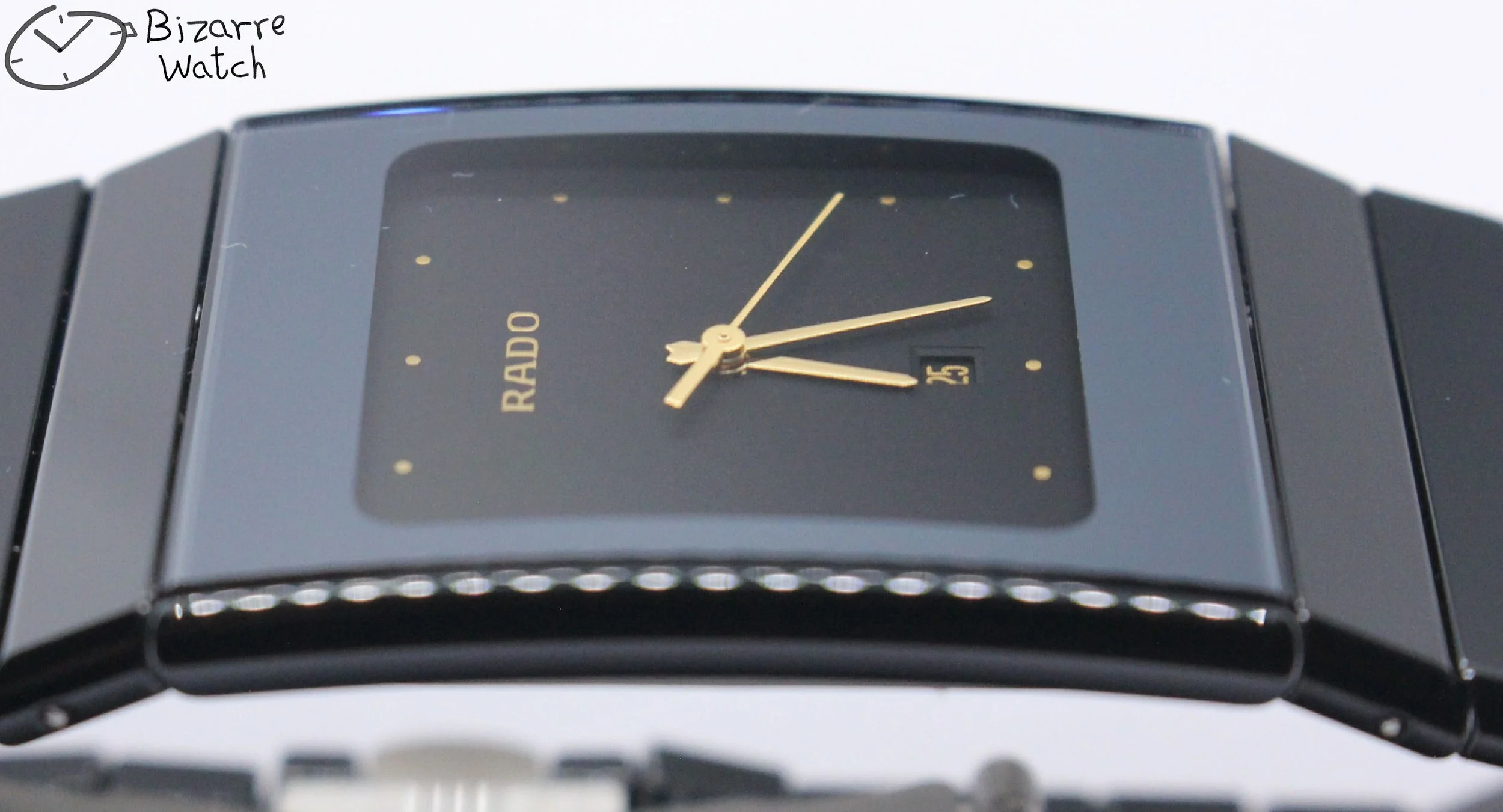 polarised polarized lens view 27mm Scratchproof Rado Ceramica Diastar 111.0294.3 Black Ceramic Watch bizarre women men unisex used preowned pre-owned