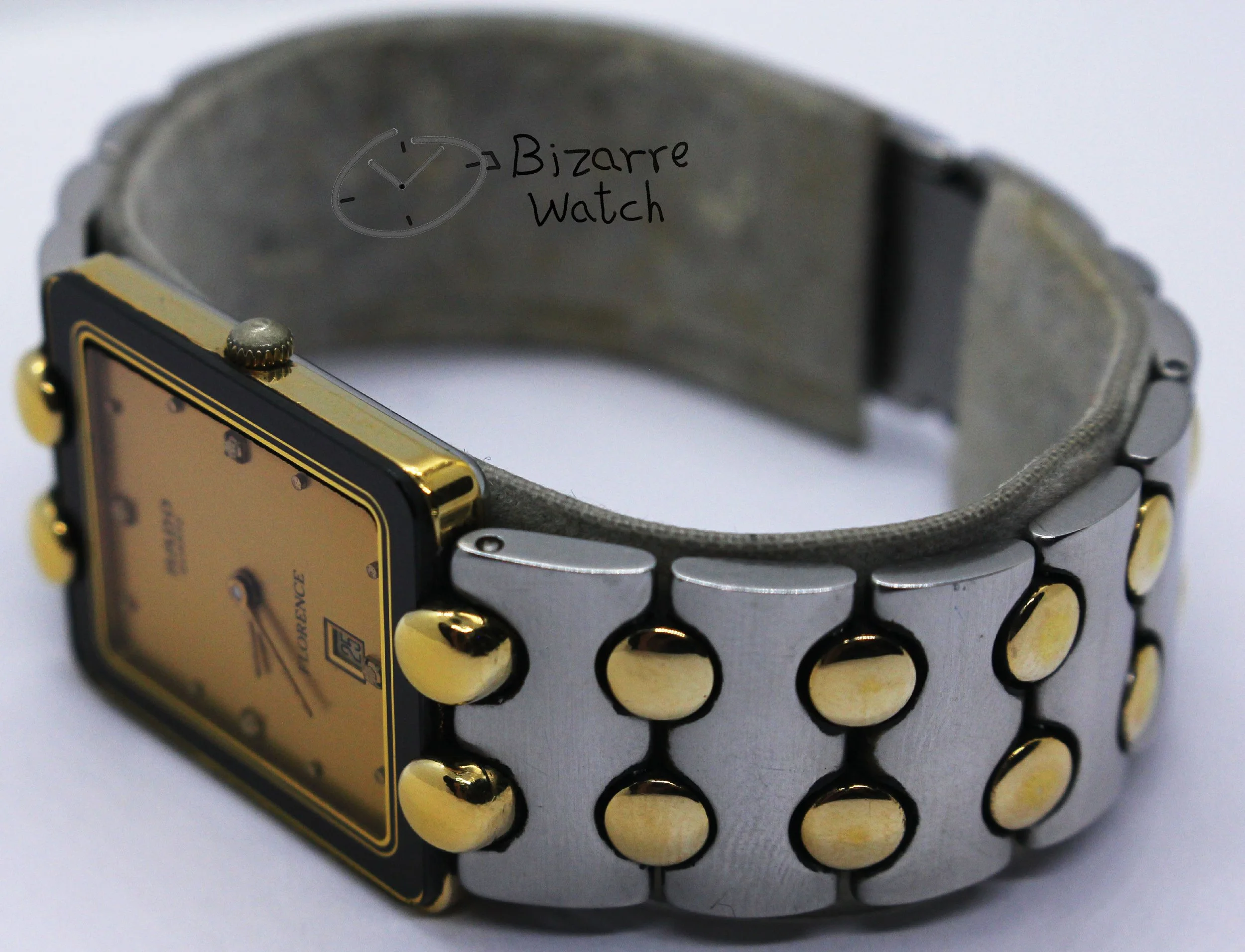 polarised polarized lens view Vintage Goldplated 24mm Rado Florence 160.3530.2 Two Tone Bracelet Watch women men unisex used preowned pre-owned bizarre