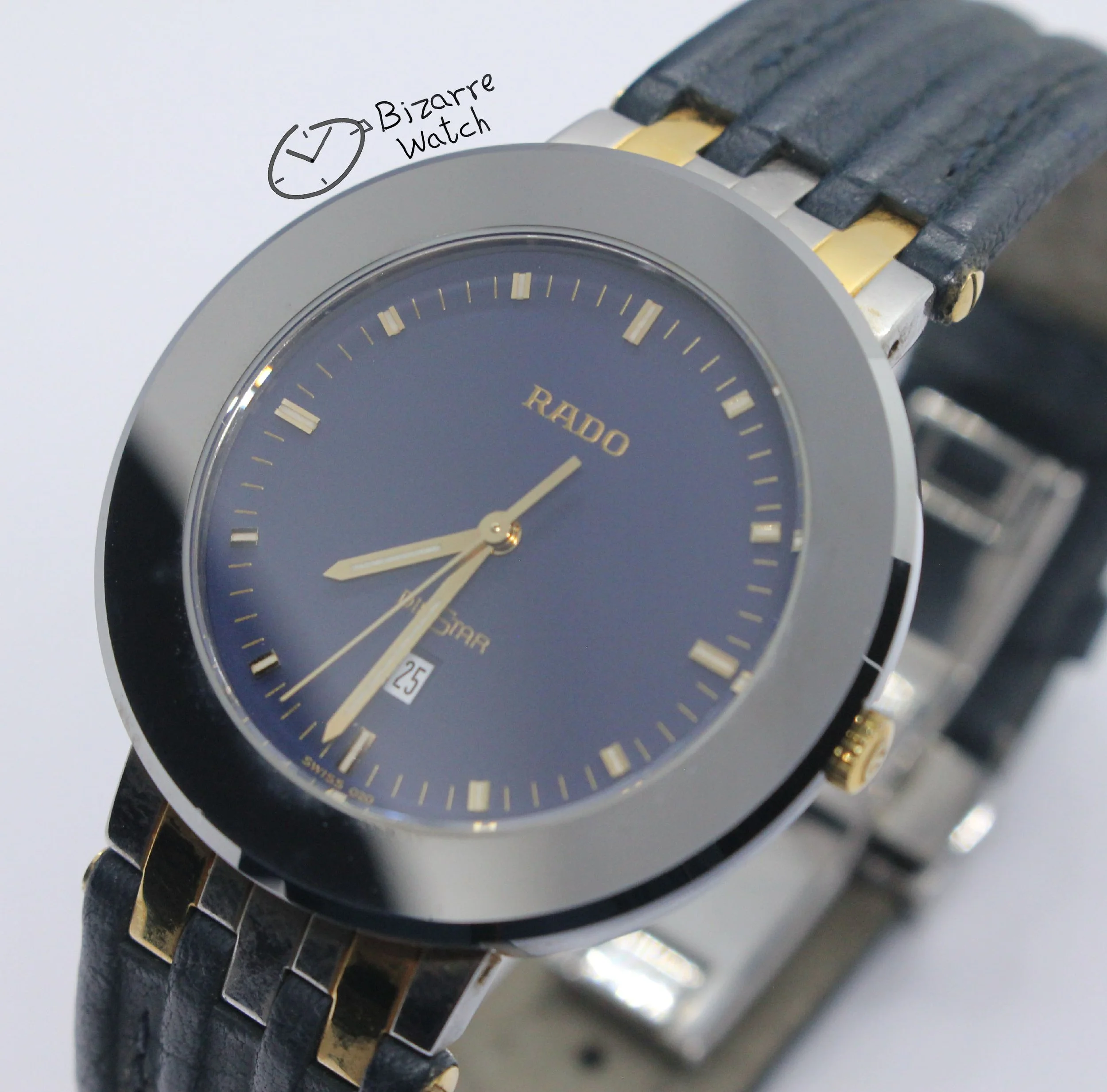 Scratchproof Navy Blue Rado Diastar 35mm Tungsten Carbide Bezel 152.0341.3 Watch