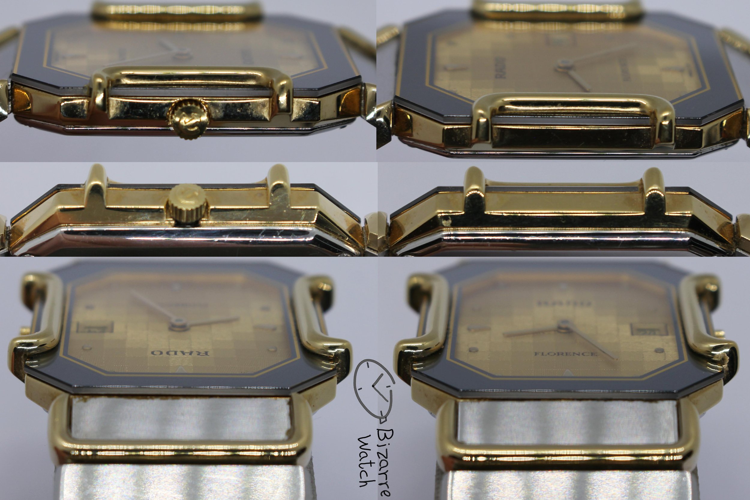 six sides Rare Vintage Rado Florence 160.3409.2 Two Tone 28mm Watch unisex men women ladies