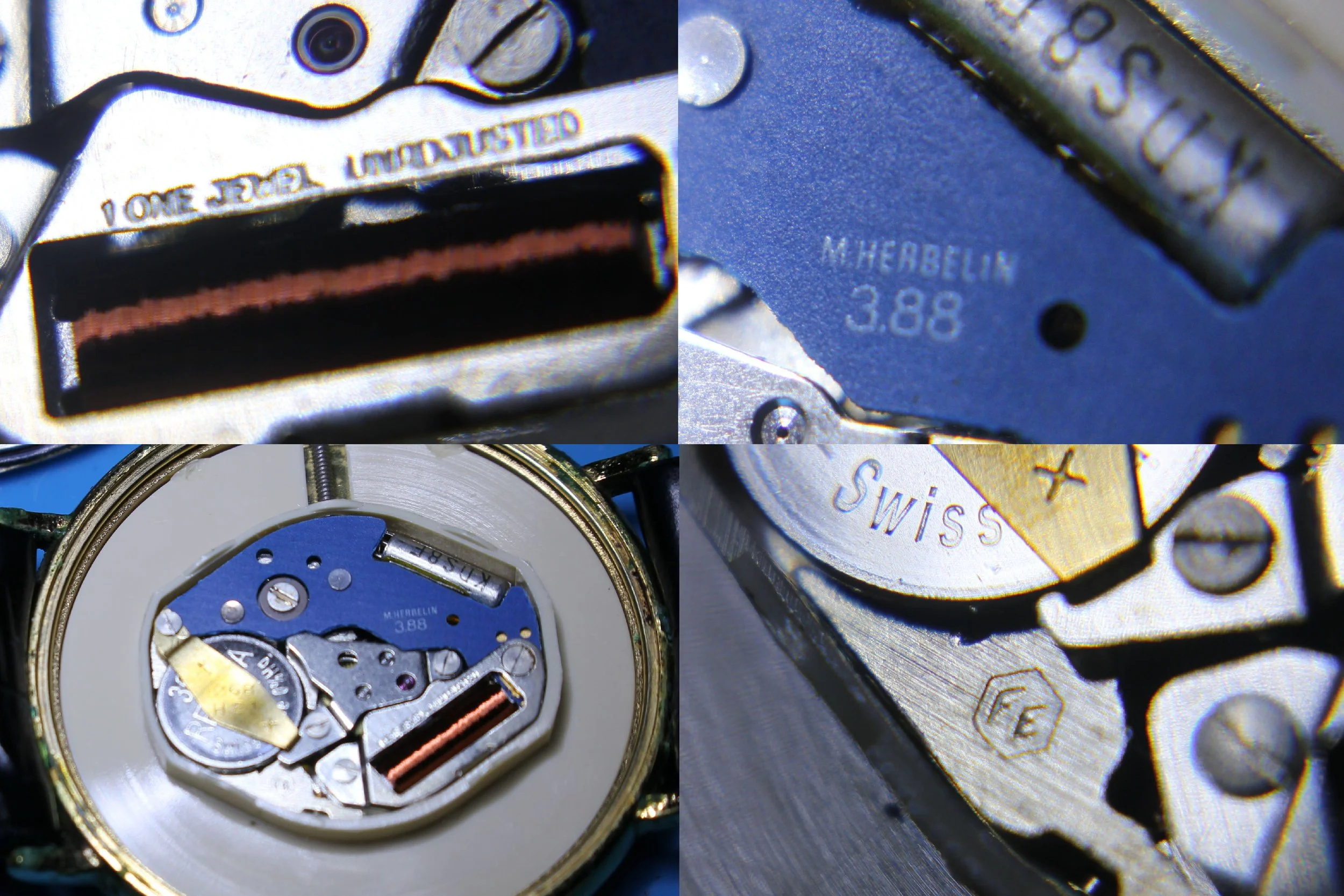 3.88 movement one jewel Vintage Goldplated Lanvin Michel Herbelin Watch Made In France watch men women ladies unisex bizarre