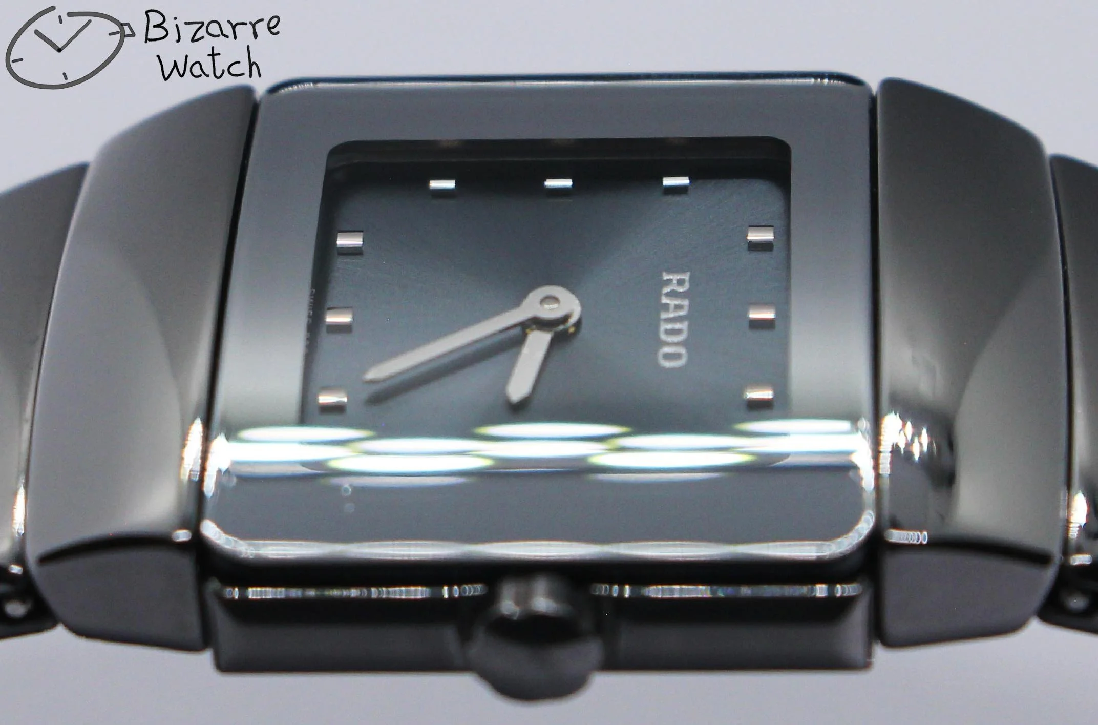 polarised lens view scratchproof Rado Diastar Sintra 21mm Blue Sunburst Dial 153.0334.3 Silver Ceramic Watch titanium ladies women bizarre bracelet links