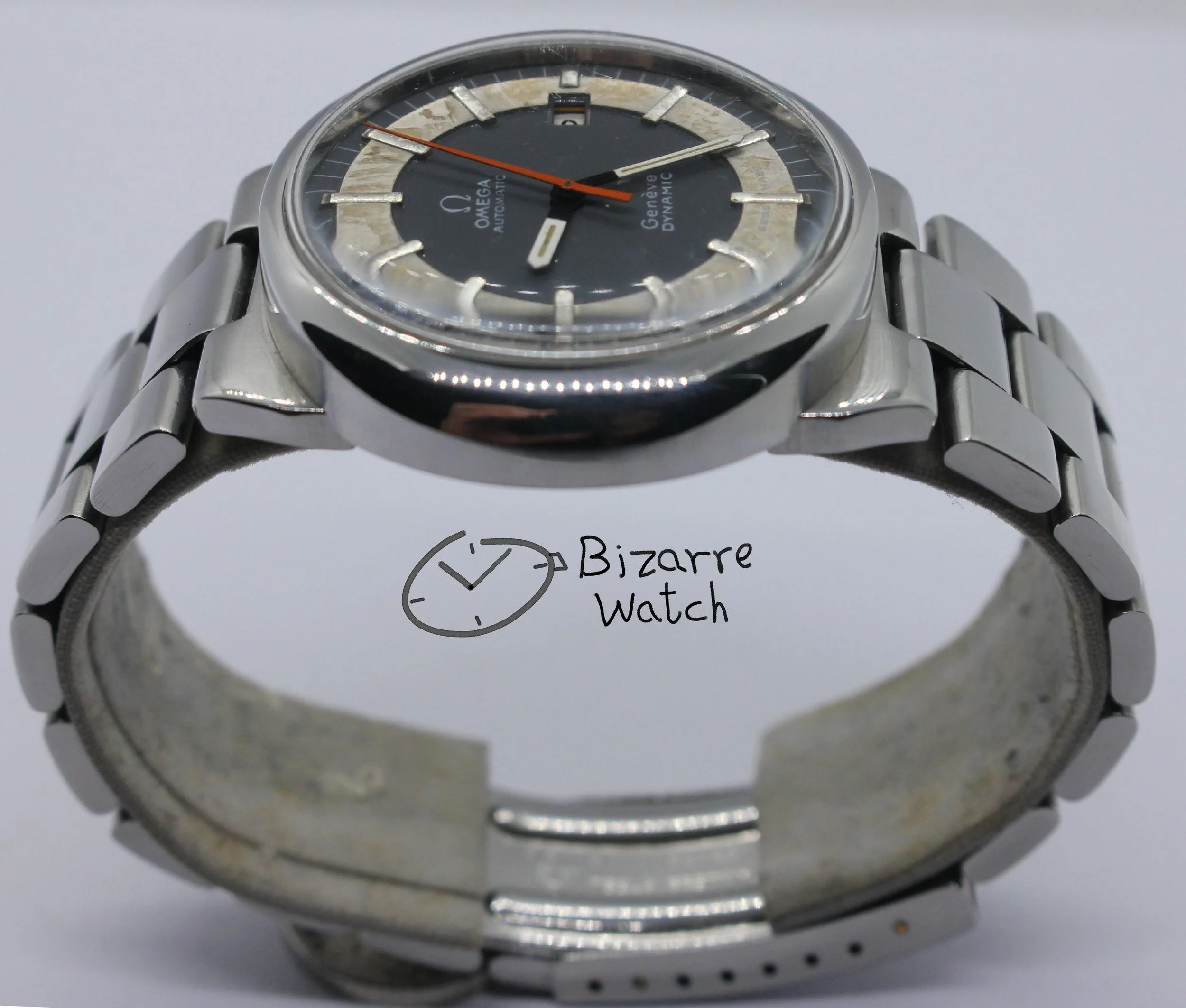 polarised polarized lens view dial 1972 Vintage OMEGA 1481 Dynamic geneve Genève Automatic Tool 107 Men's men Tritium Lume Watch Serviced lapping polished bizarre bizarrewatch