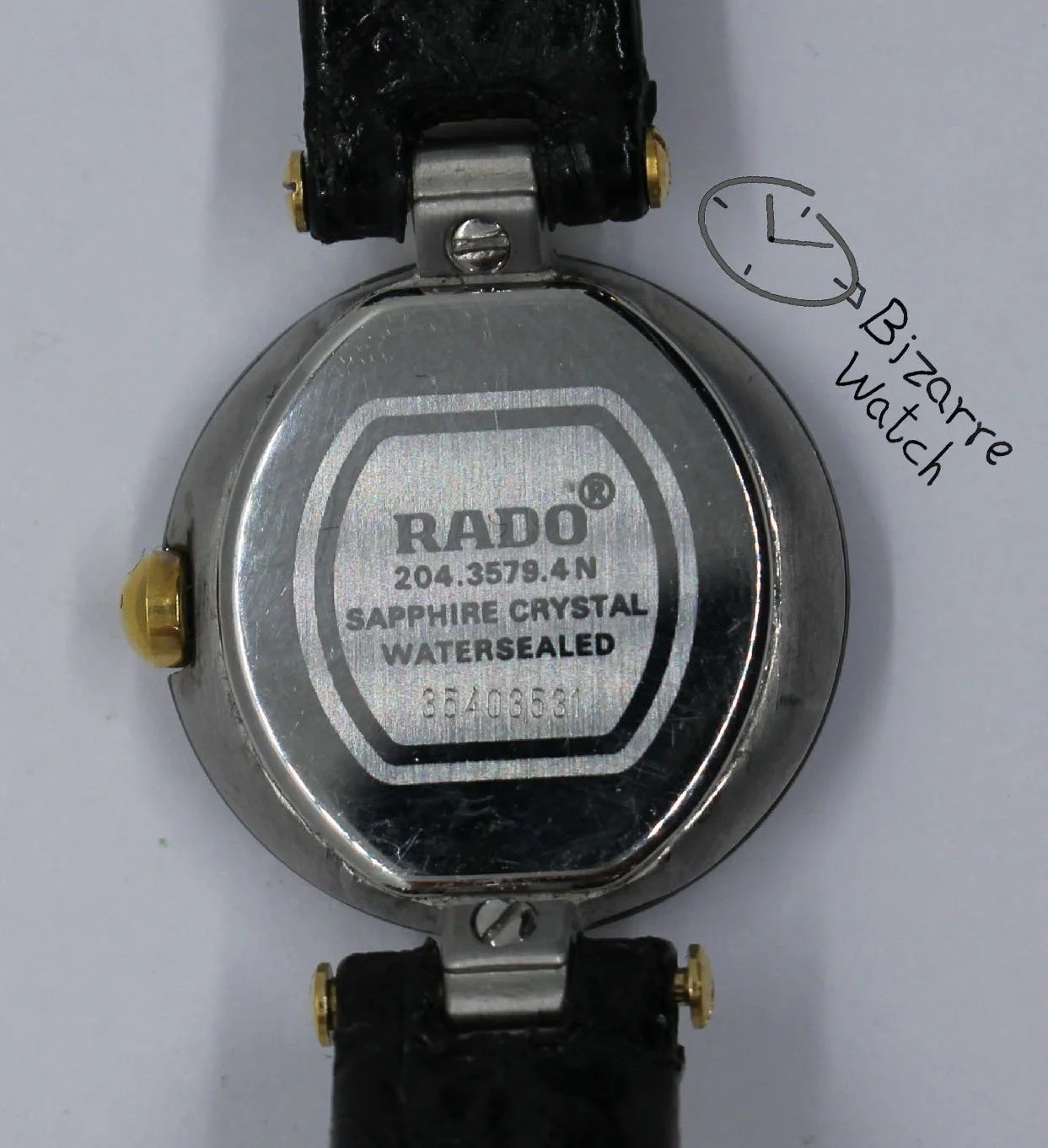 caseback 4 Diamonds 18K Gold Rado Coupole Jubile 204.3579.4 204.3579.4N Domed Sapphire Crystal original Leather Strap Watch
