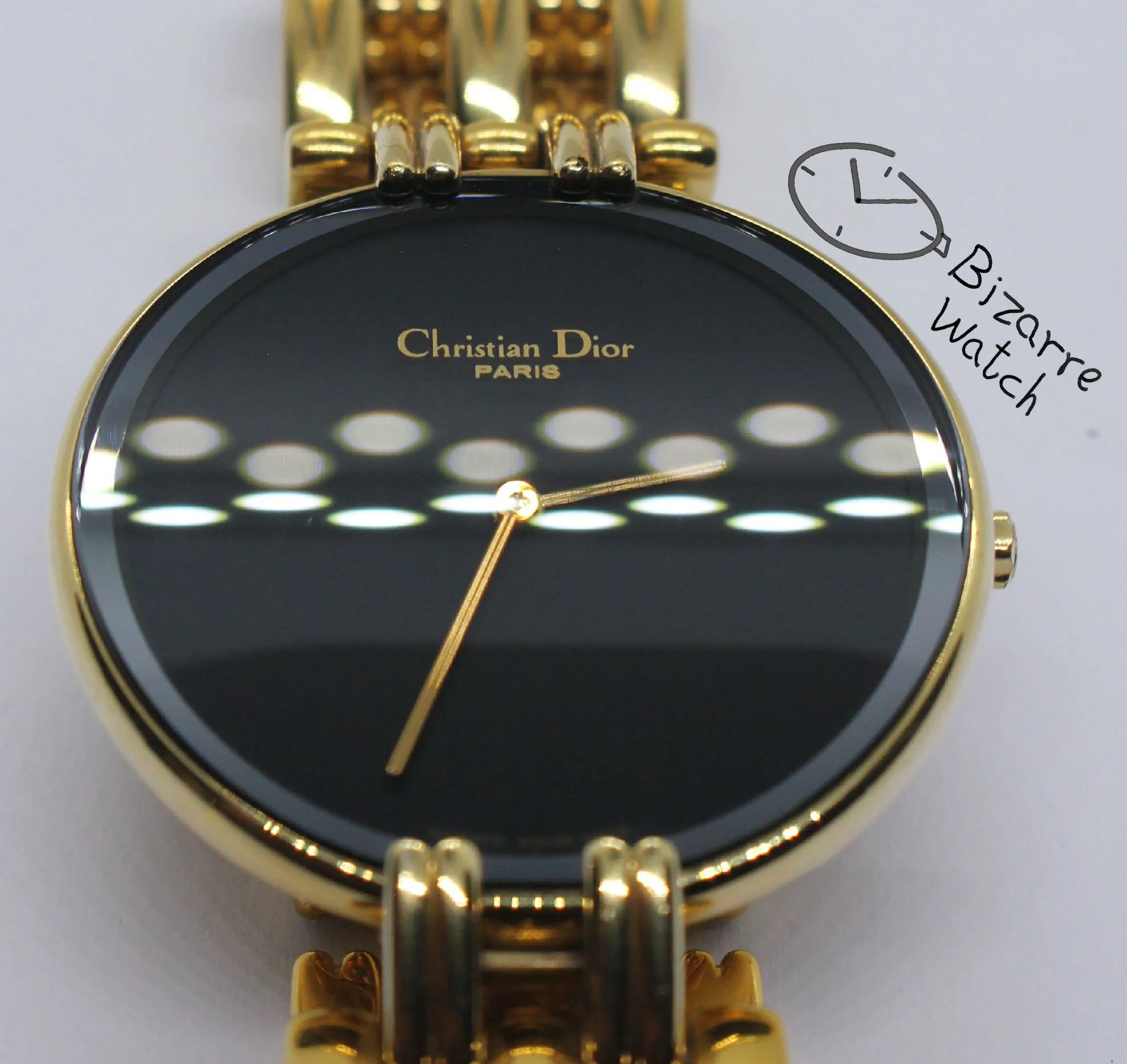 D47.154.4 D47-154-4 sterile dial logo vintage electro gold plating Goldplated Curved Sapphire Christian Dior Bagheera D74.154.4 D74-154-4 Watch bizarre women men ladies