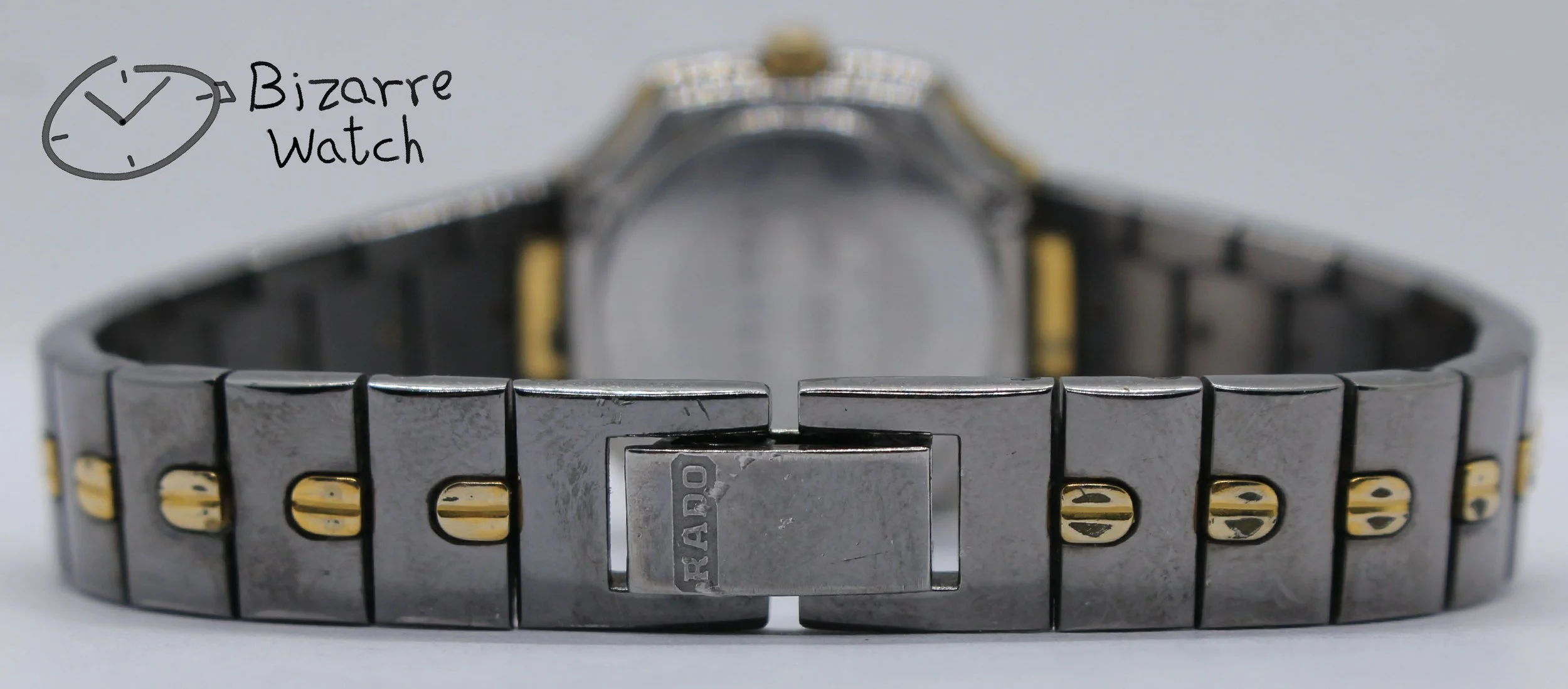 vintage Ladies Rado 205.9500.4 Watch bizarre ladies women goldplated bracelt stainless steel