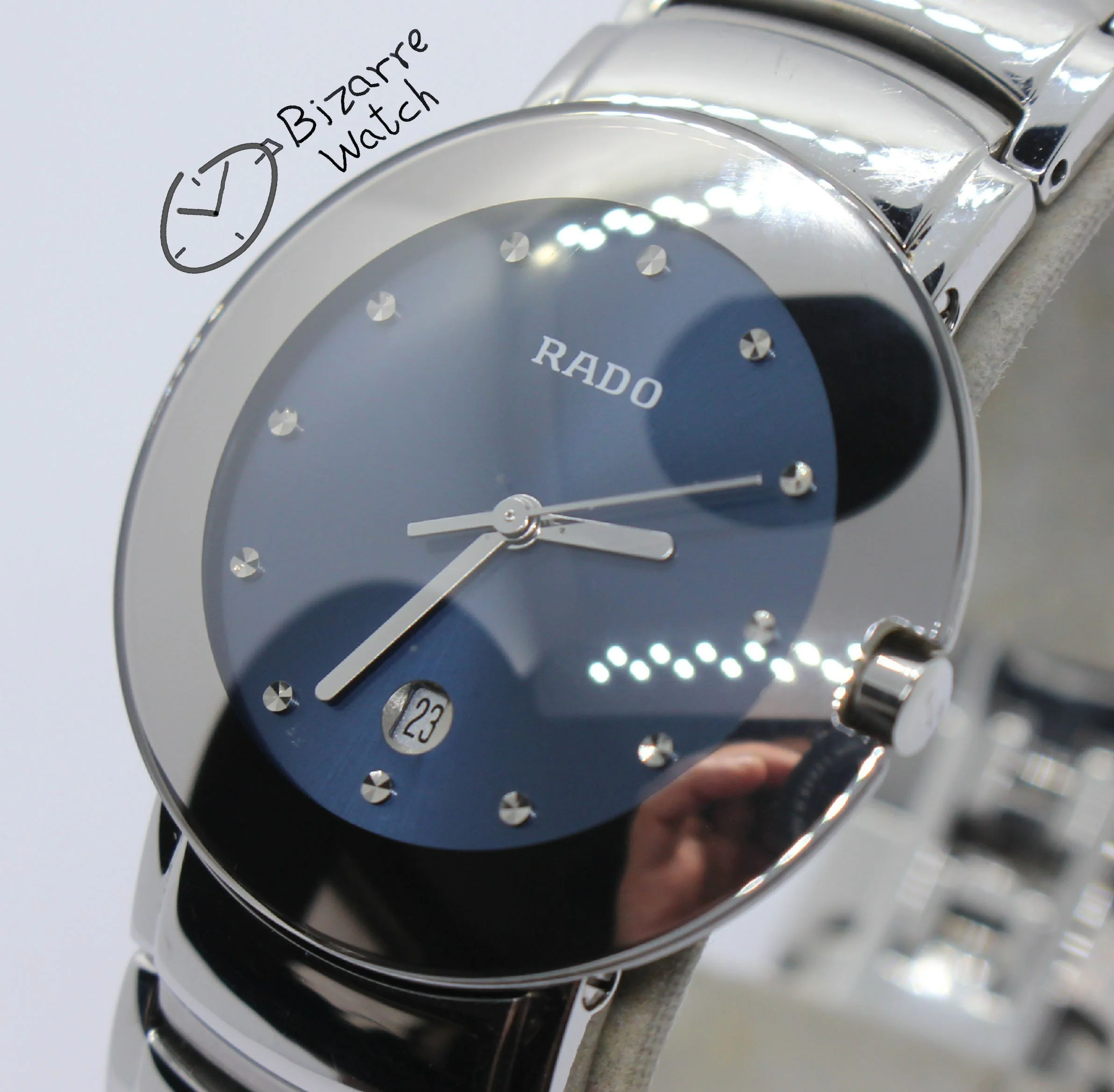 RADO Coupole 129.0531.3 Domed Sapphire Blue Dial 33mm Stainless 