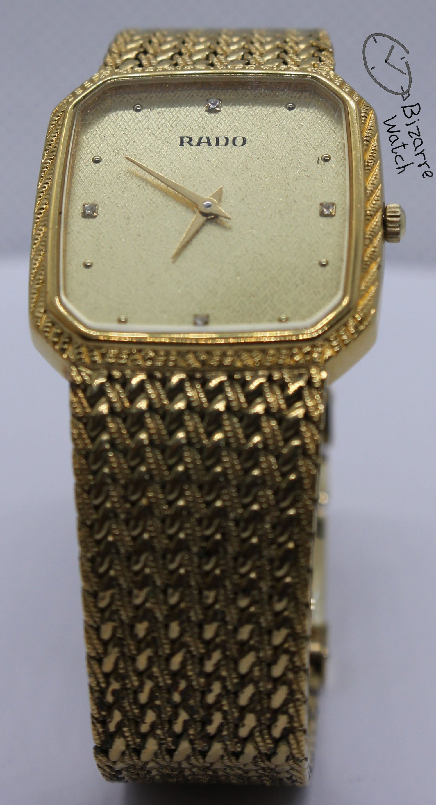 Vintage Goldplated Rado 121.3588.2 Bracelet Watch — bizarrewatch