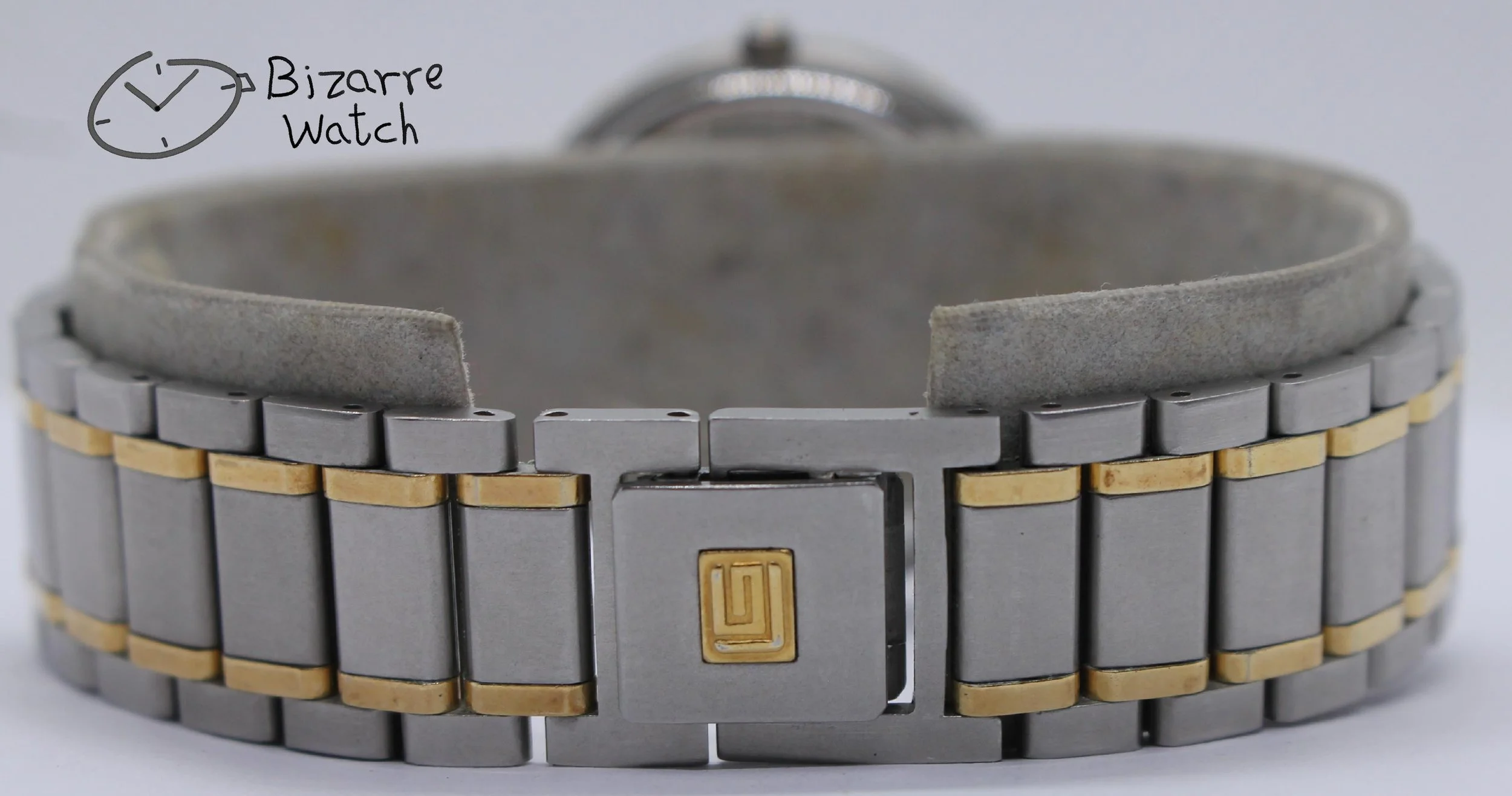 links silver clasp  laroche Vintage Goldplated Guy La Roche ETA 955.414 176 4023 Stainless Steel Bracelet Watch women men unisex