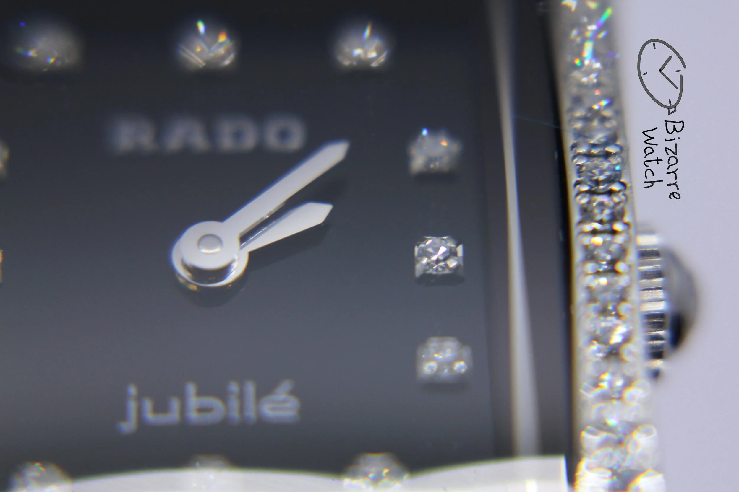 50 Diamonds Ladies Rado Black Ceramic Rado Integral Jubile 