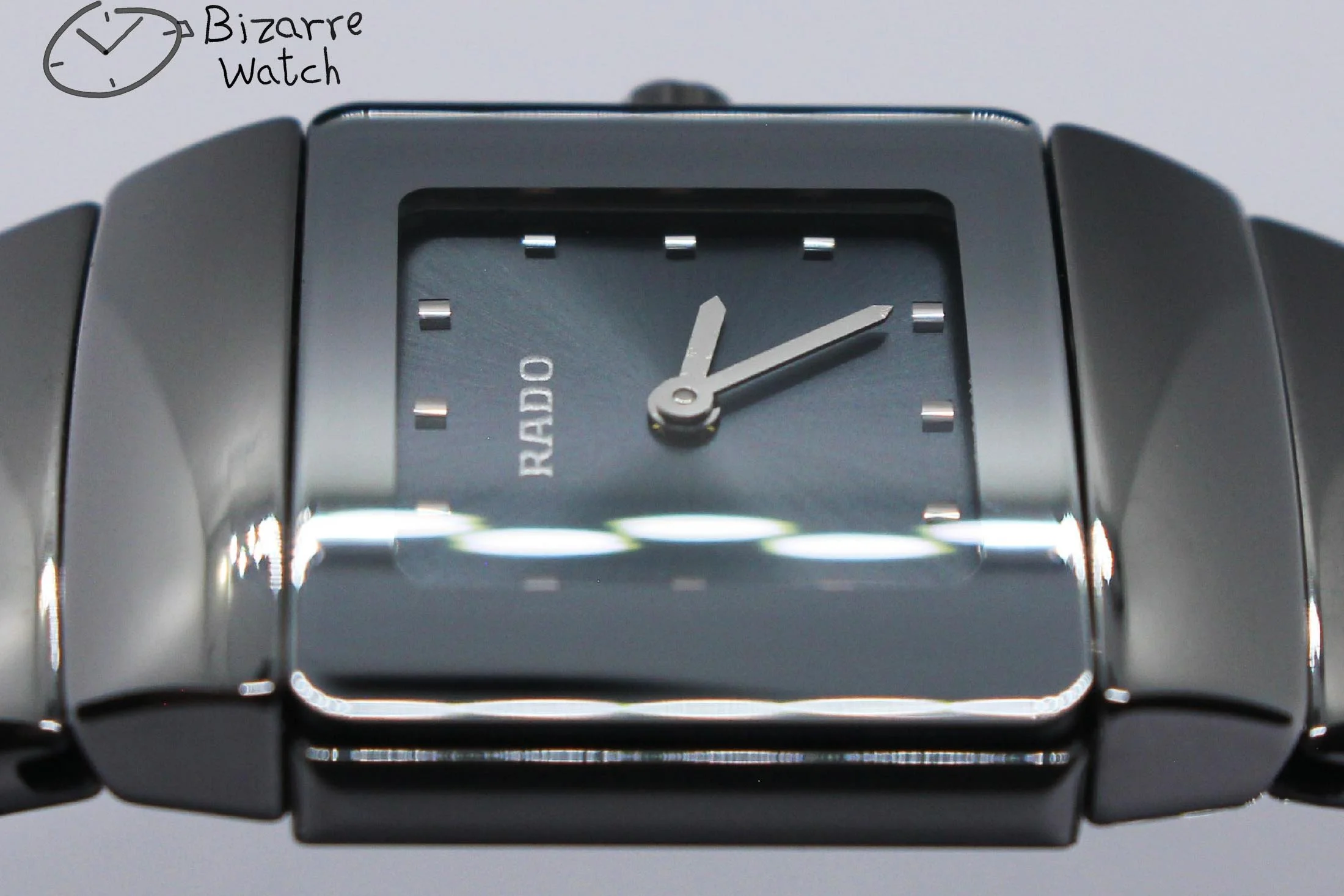 polarised lens view scratchproof Rado Diastar Sintra 21mm Blue Sunburst Dial 153.0334.3 Silver Ceramic Watch titanium ladies women bizarre bracelet links