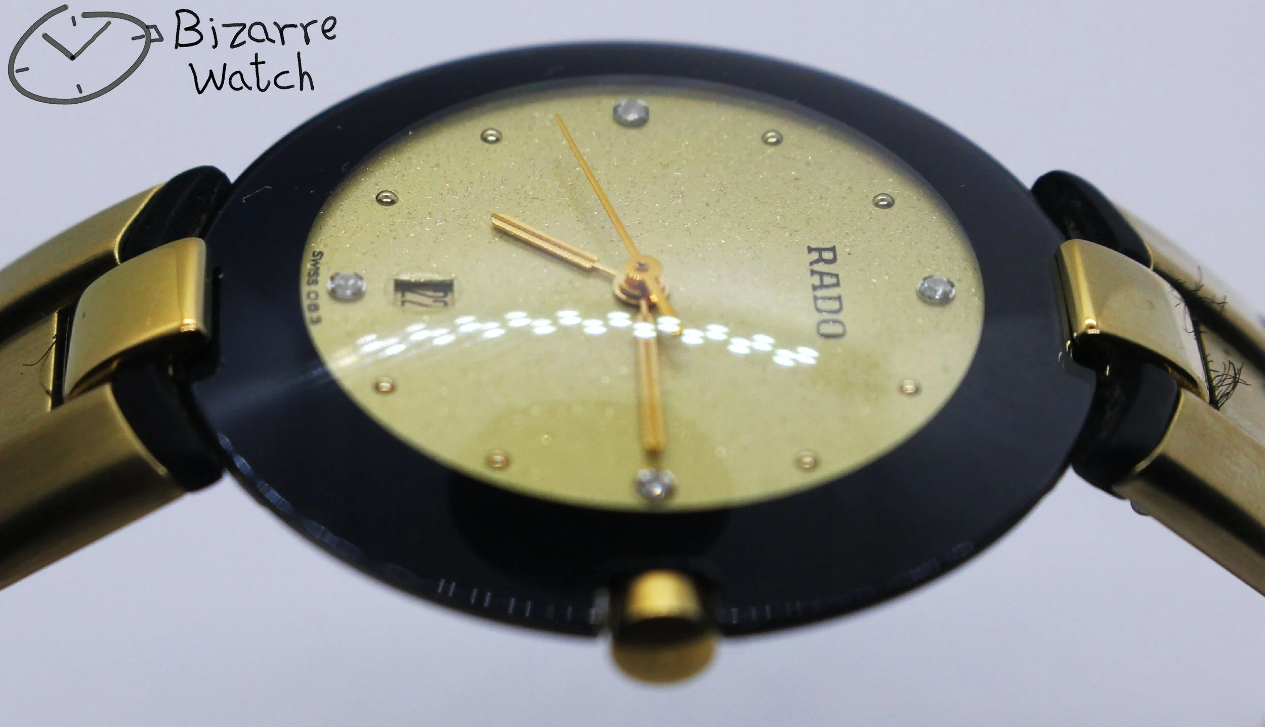 polarised polarized lens view vintage RARE Rado La Coupole 129.4075.4 gold plated goldplated Steel Rubber Bracelet Watch men women unisex bizarre