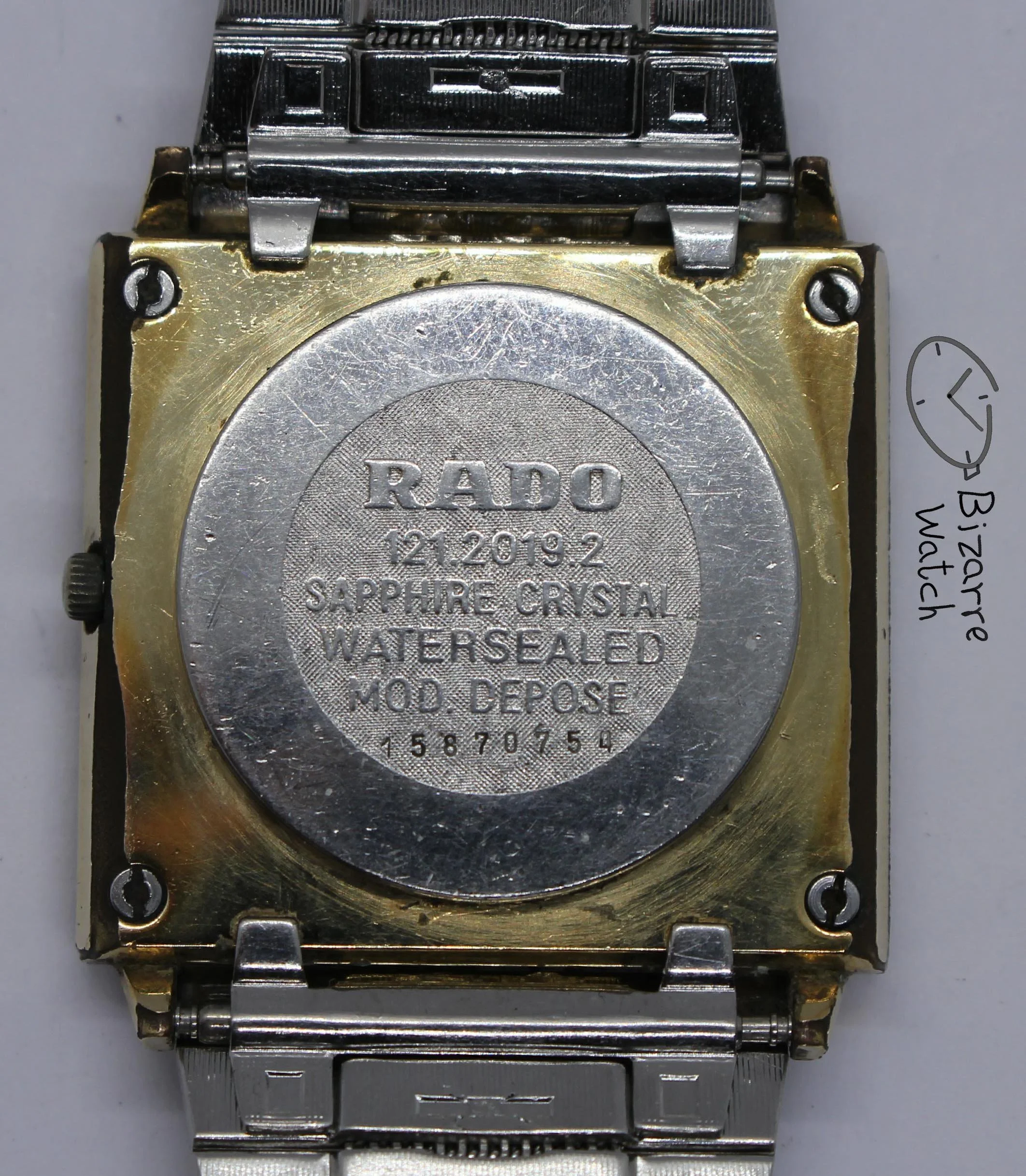 caseback Rado Florence 121.2019.2 bracelet goldplated sapphire bizarrewatch bizarre watch women men unisex used preowned