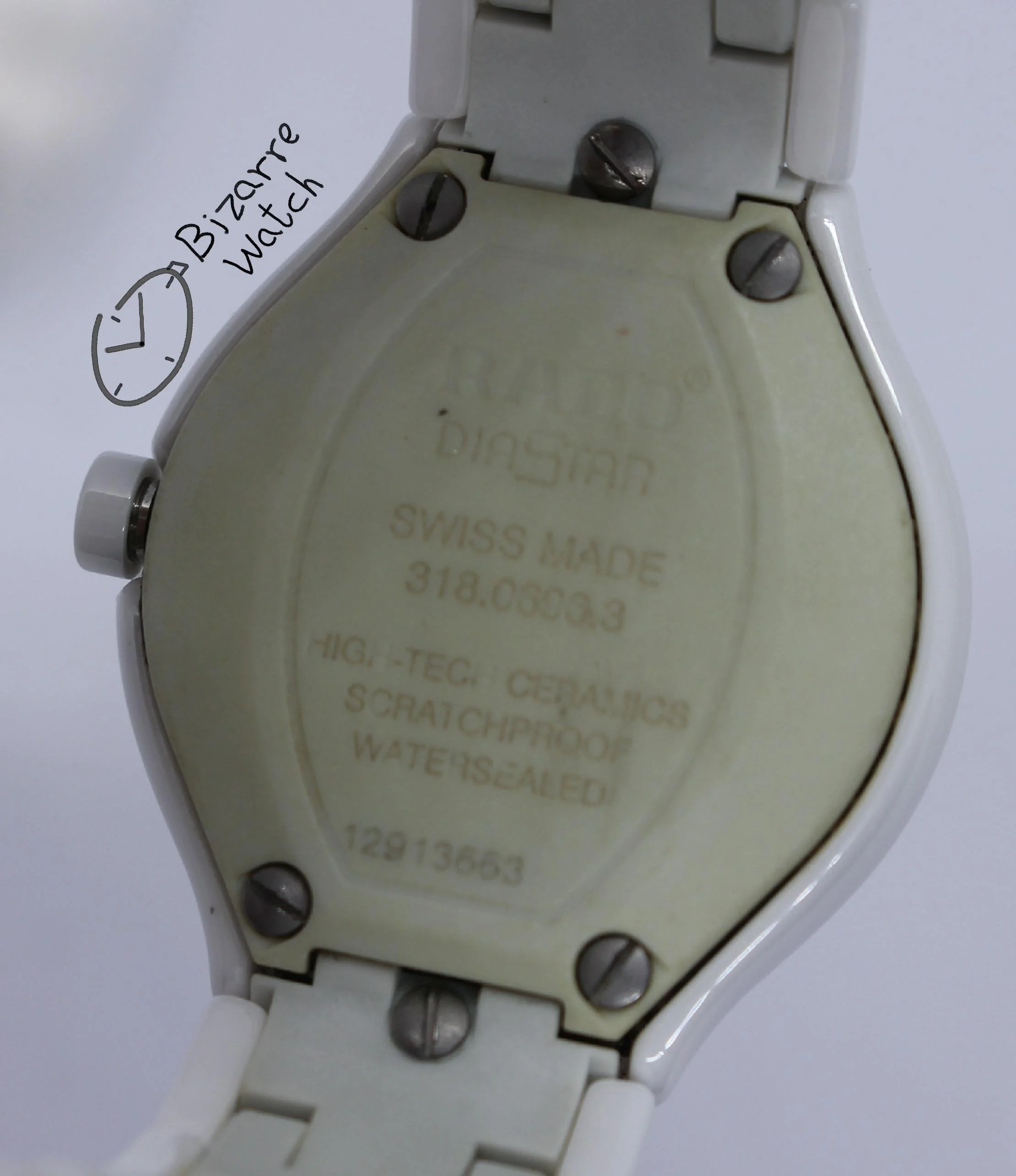 caseback diamond Diamonds Ladies Rado Jubile Jubilé 318.0696.3 True White Ceramic Watch women ladies scratchproof high tech