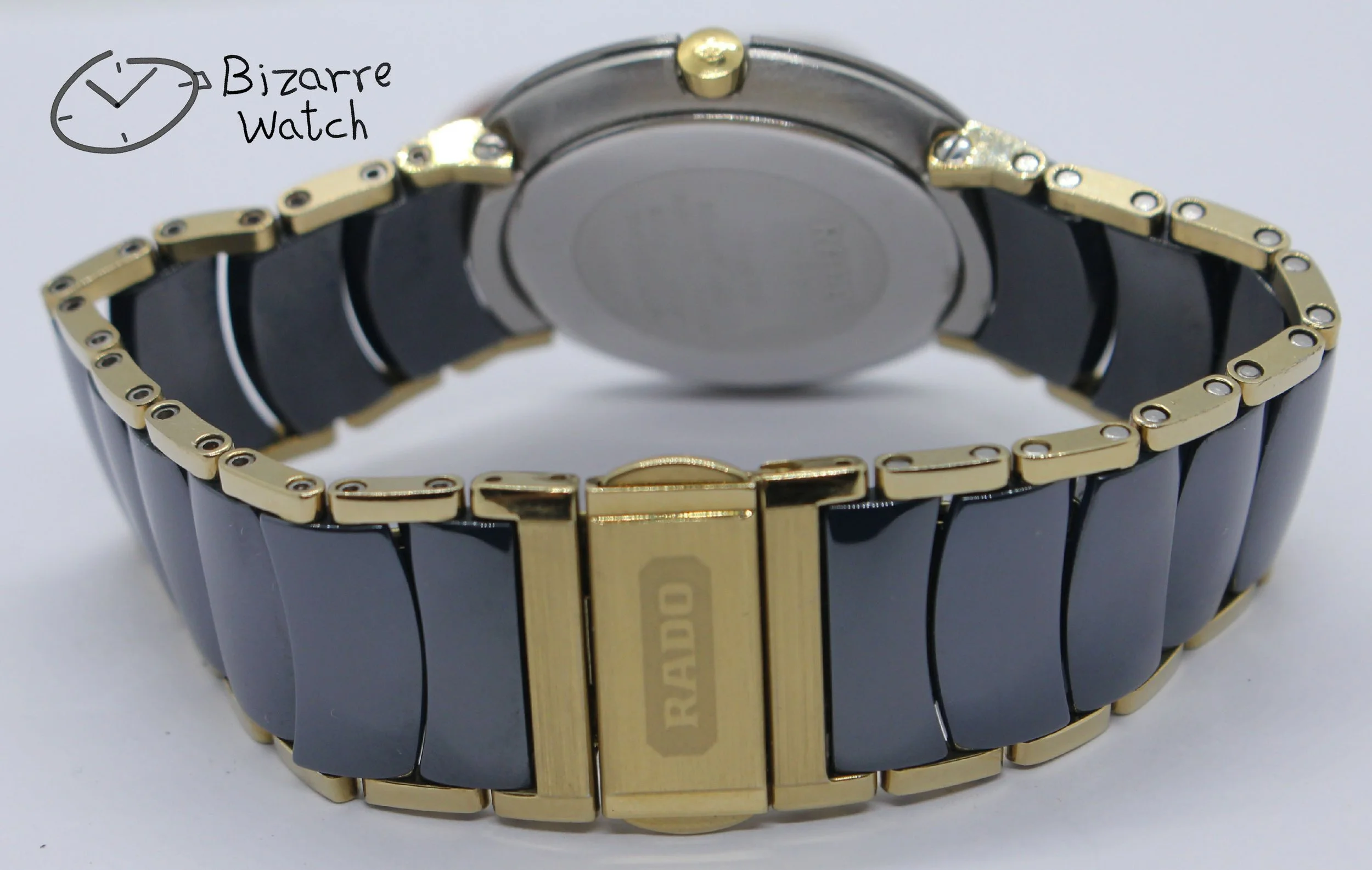 vintage MOP mother of pearl Dial Scratchproof RADO Coupole 33mm Blue Ceramic 129.0358.3 Watch women men unisex bizarrewatch bizarre