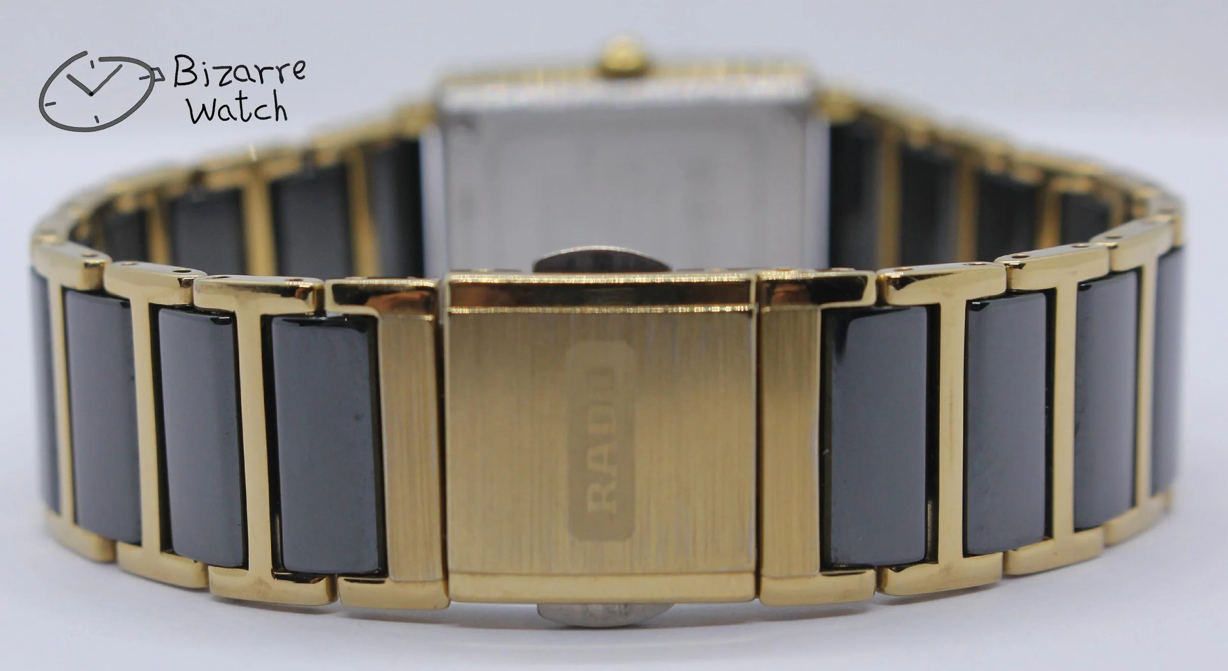 titanium clasp 04400 vintage diamond Ladies Rado Jubilé Scratchproof Black Ceramic Diastar Integral 153.0383.3 Watch bizarre