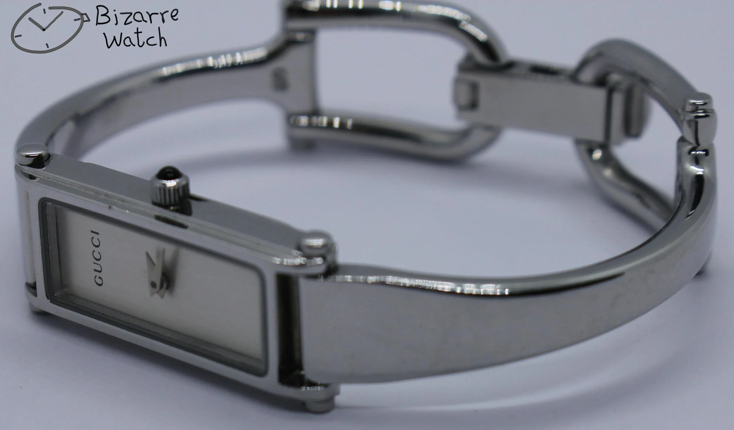 1500 vintage Ladies GUCCI 1500L Silver Dial Stainless Steel Watch women bizarre