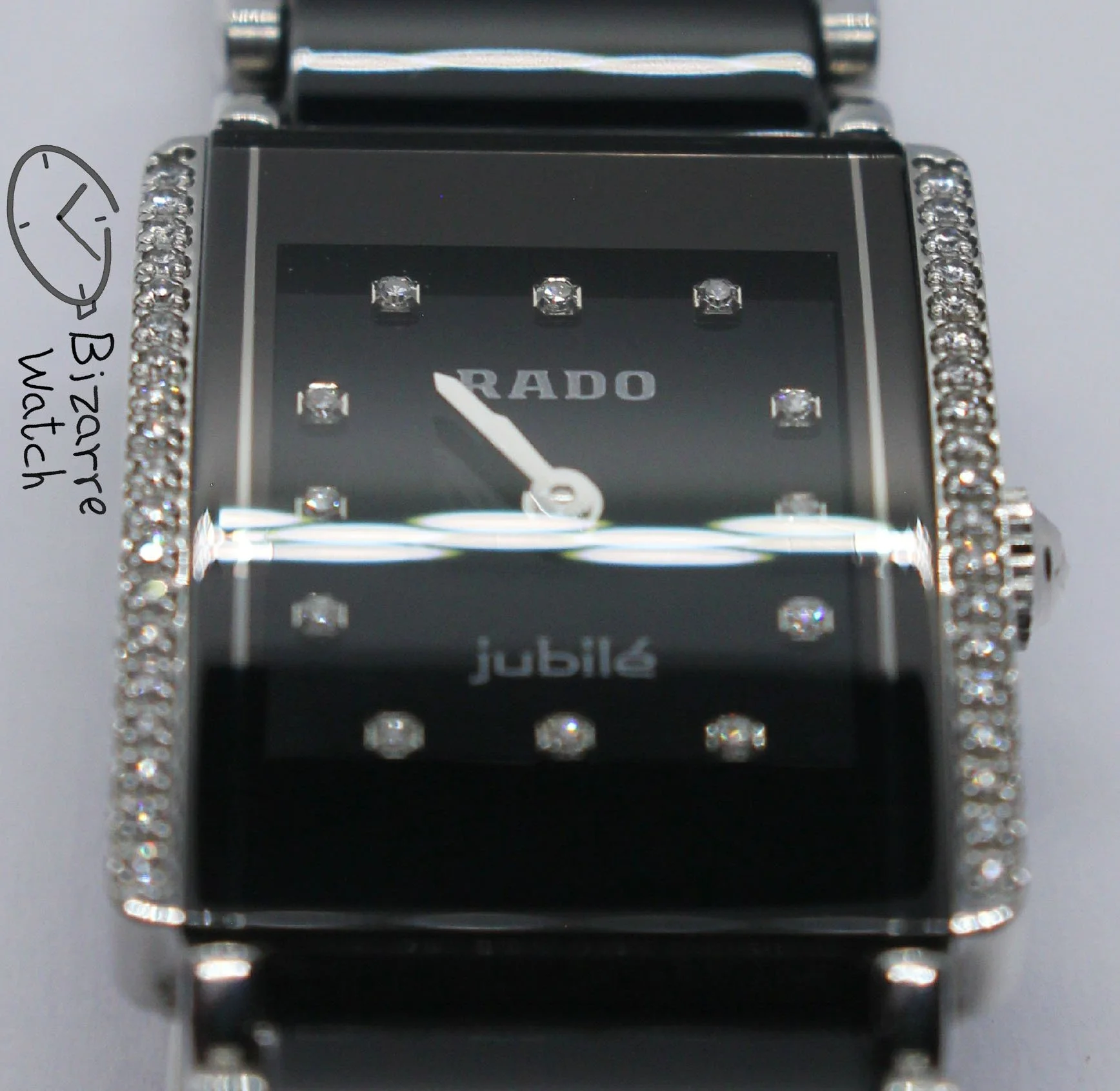 polarised polarized lens view black 50 Diamonds Rado Ceramic Rado Integral Jubile 153.0430.3 Watch bizarre women ladies Jubilé