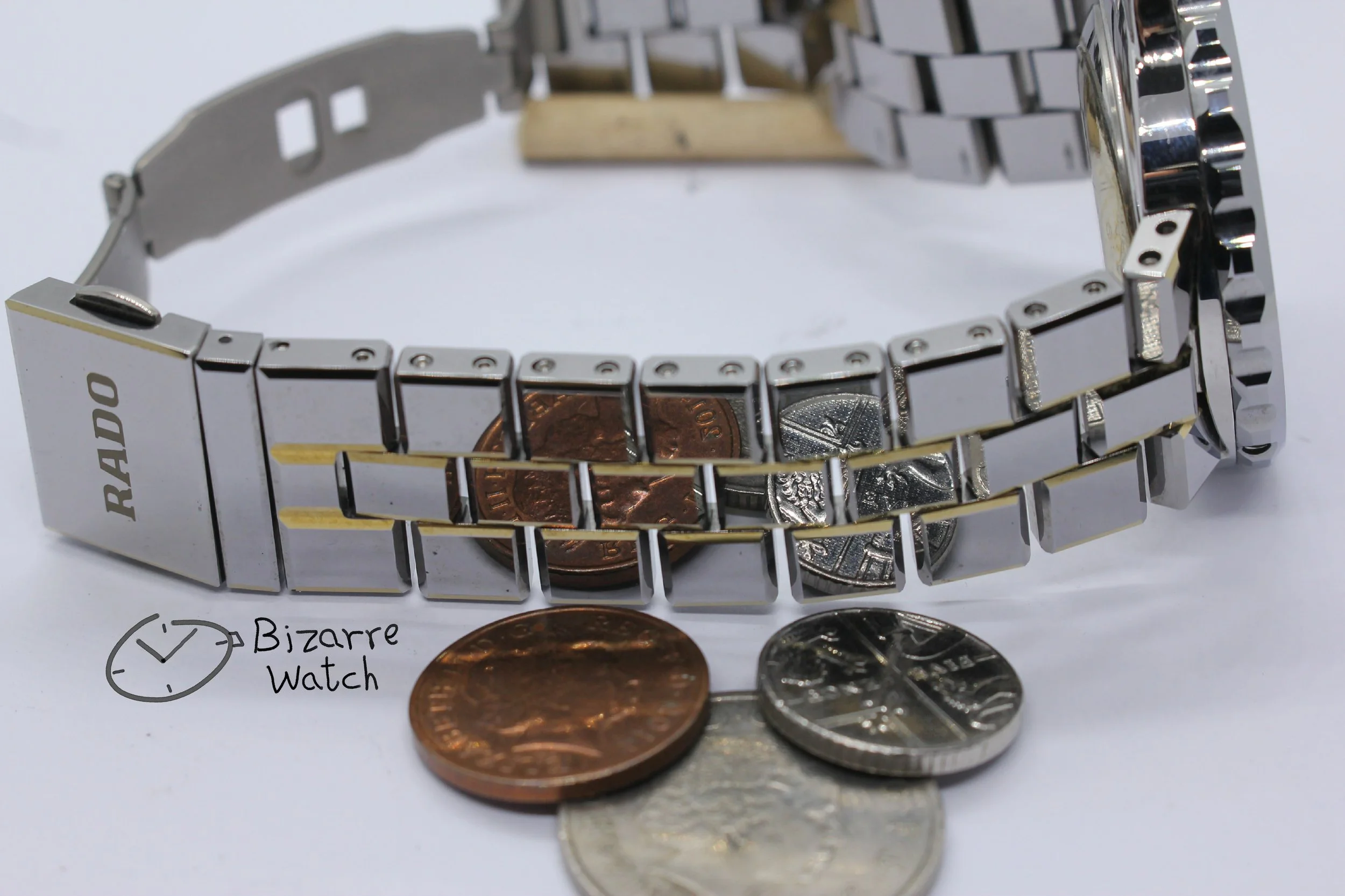 coin reflection mirror links bracelet Rado Diastar R14362201 Diamaster 200M Diver 259.0362.3 Ceramic Watch men bizarrewatch bizarre