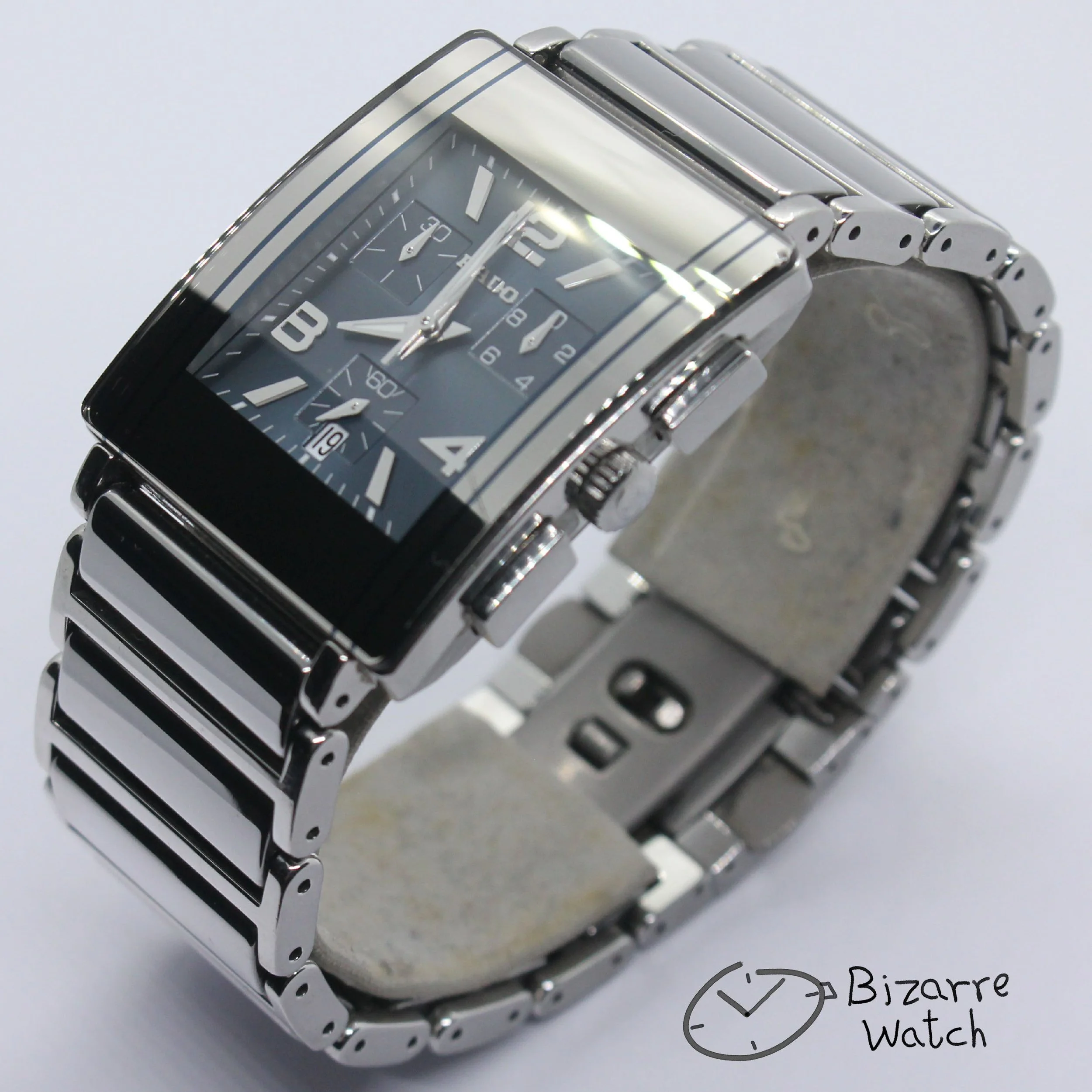 Rado Diastar Chronograph Integral 538.0591.3 Ceramic blue silver Watch Titanium men unisex women