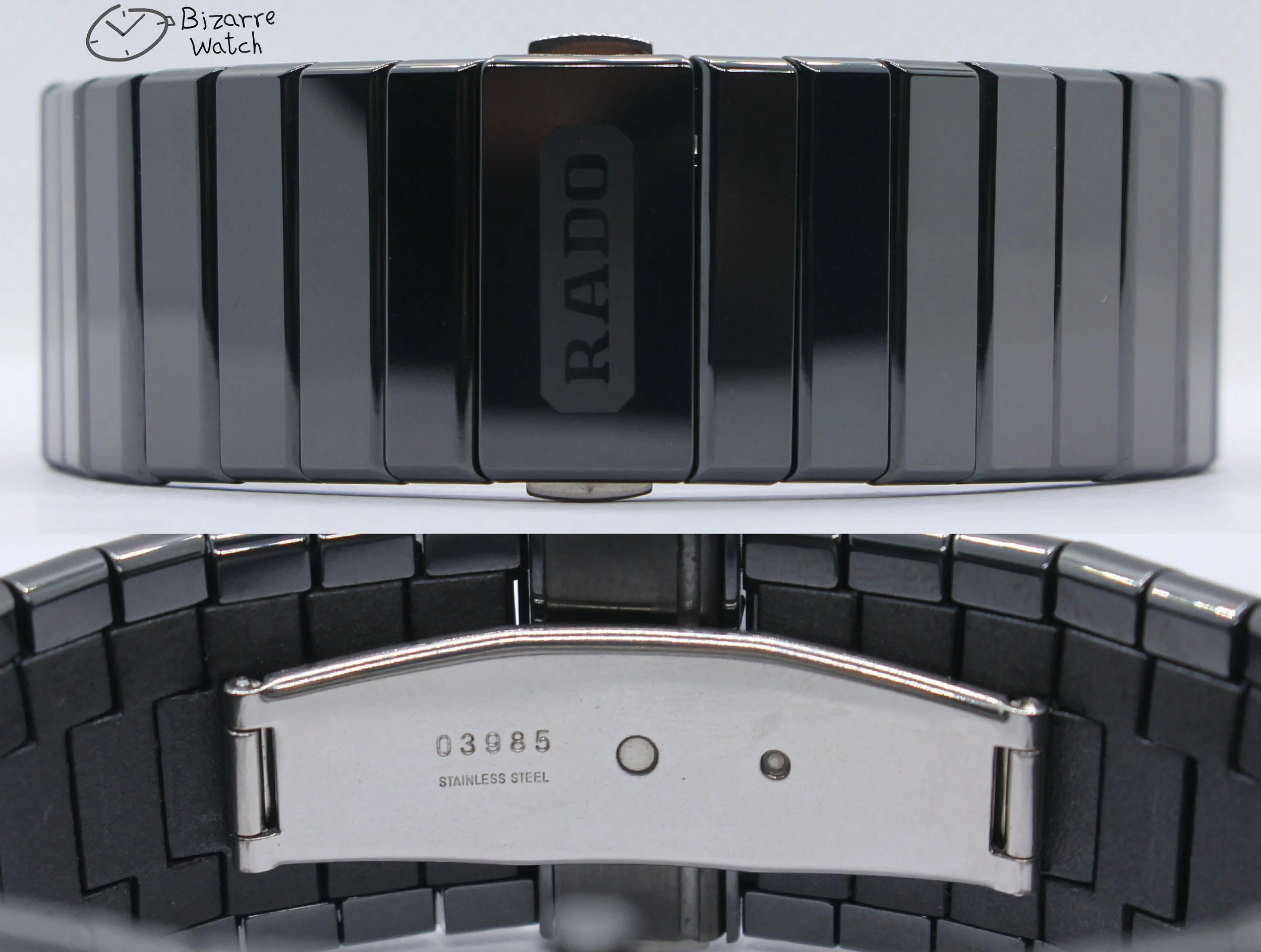 clasp 03985 links bracelet diamond diamonds 205.0295.3 Jubilé Scratchproof Rado Ceramica ceramic Diastar watch bizarre men women