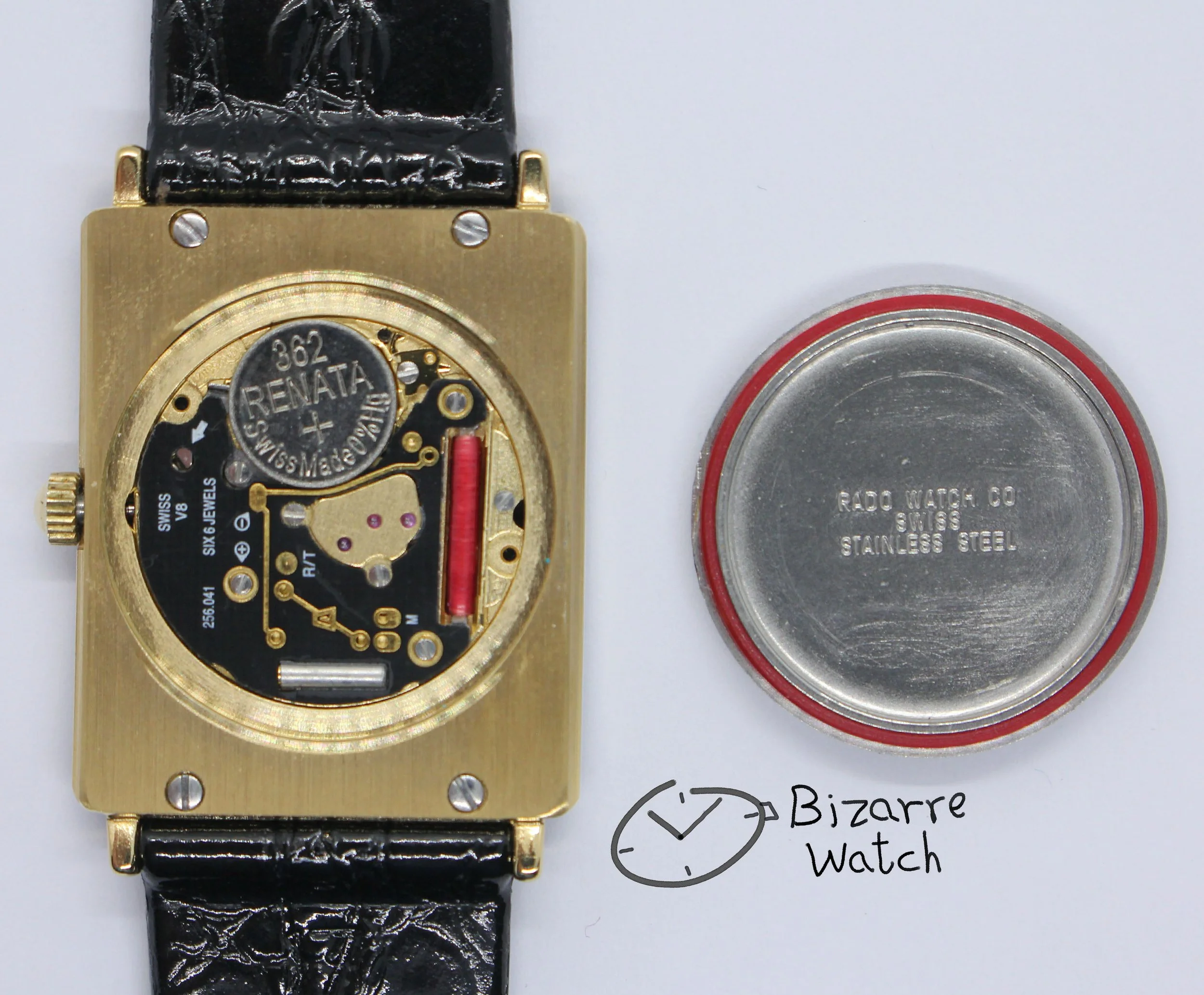 Near NOS 24mm Rado Jubile Diamond Integral Genuine Leather