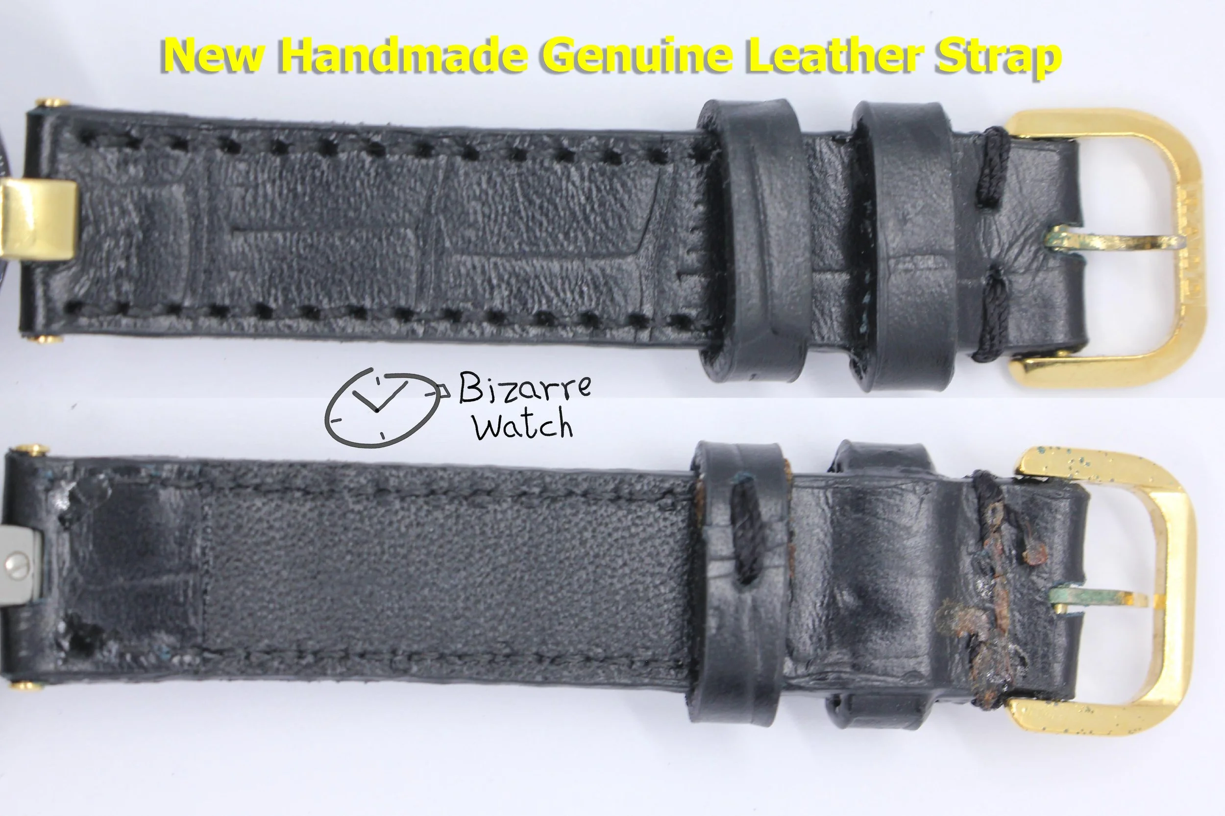 handmade band 129.3575.4 Long Strap Vintage Rado La Coupole 129.3575.4N Genuine Leather Watch bizarre women men unisex