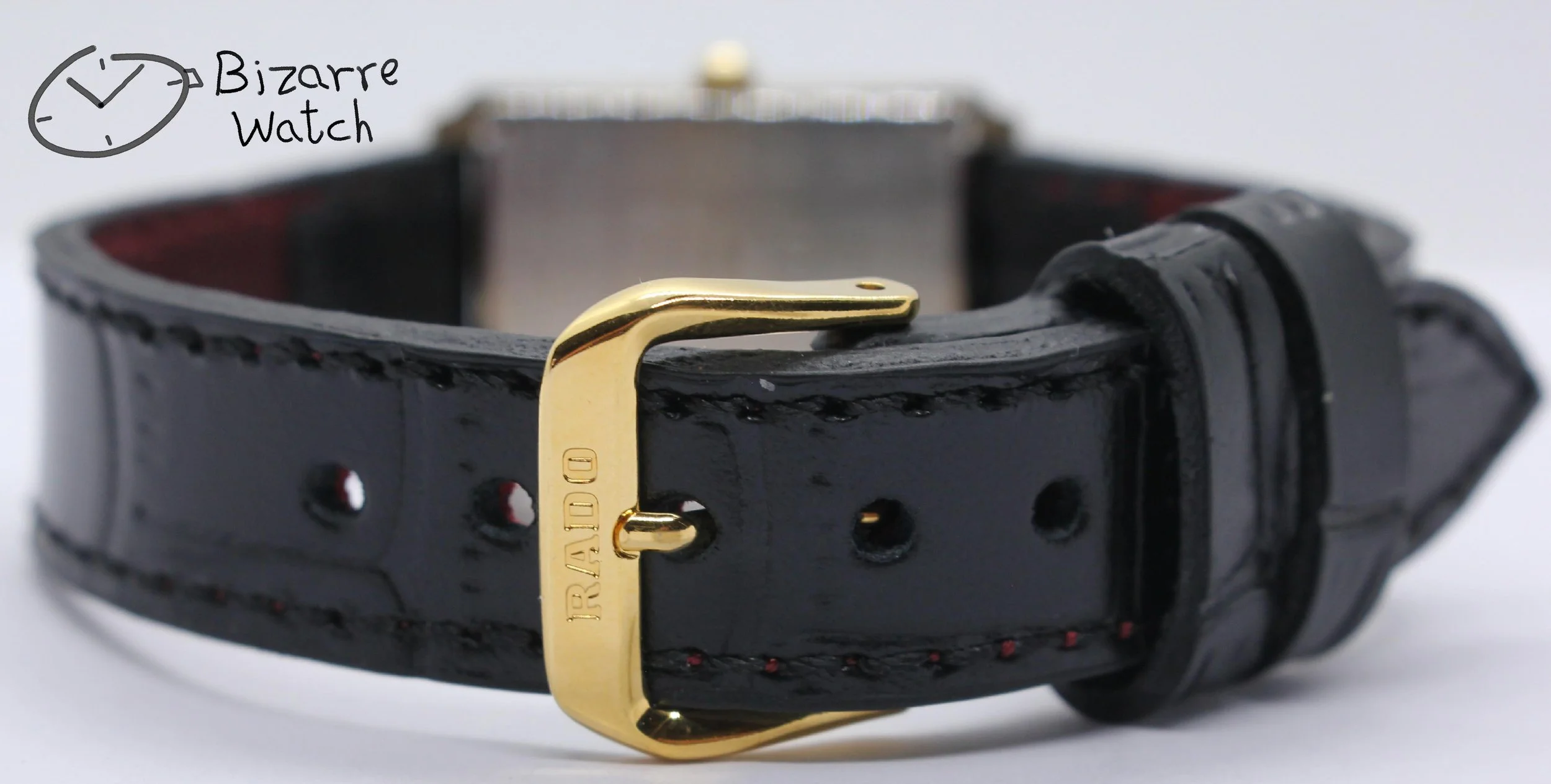 buckle black handmade band strap 160.0394.3 vintage roman numerals date Scratchproof 26mm Rado Diastar Tungsten case Genuine Leather Watch men women unisex bizarre
