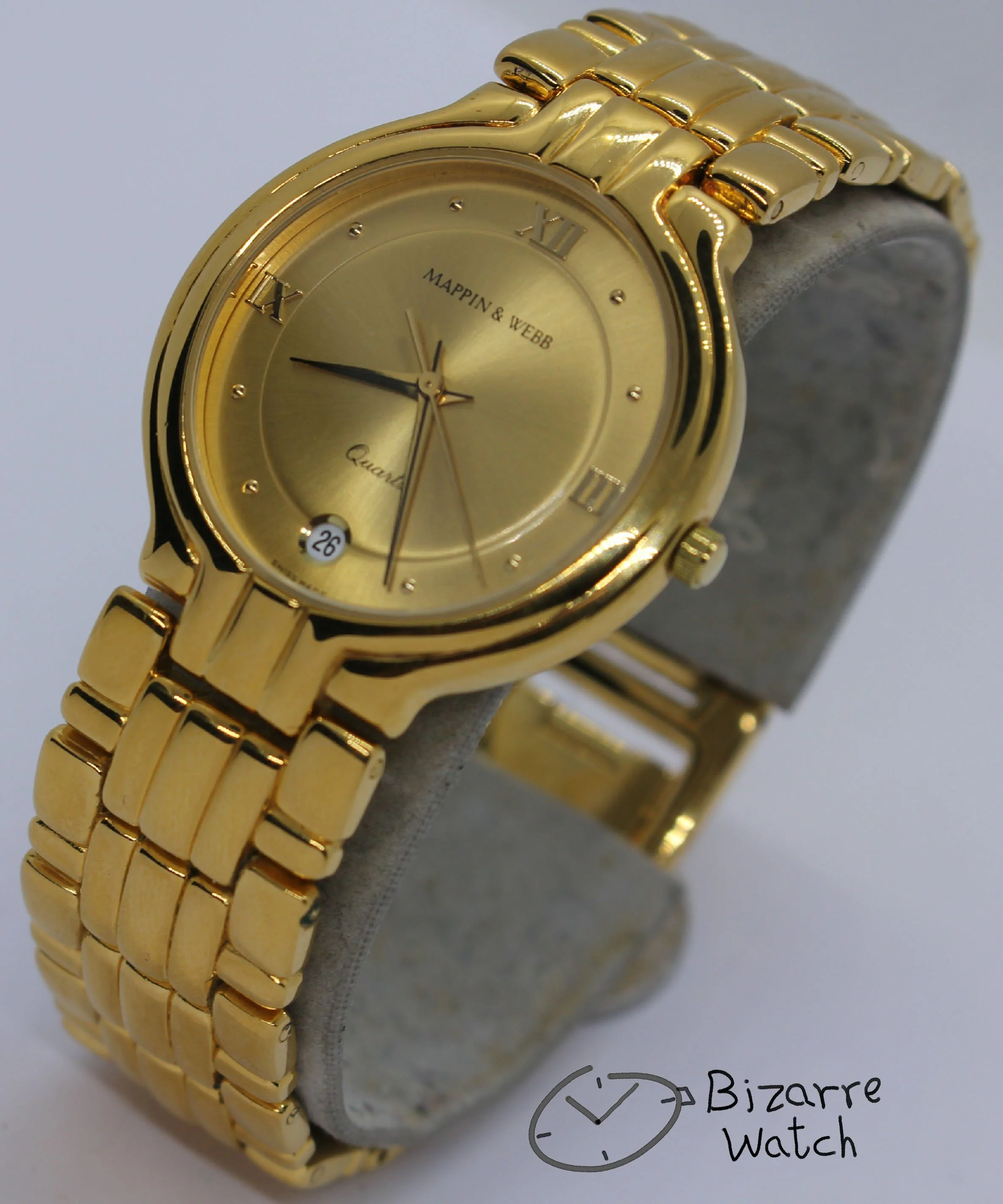 plated gold Goldplated Mappin and Webb Watch ladies women men bizarre used preowned pre-owned