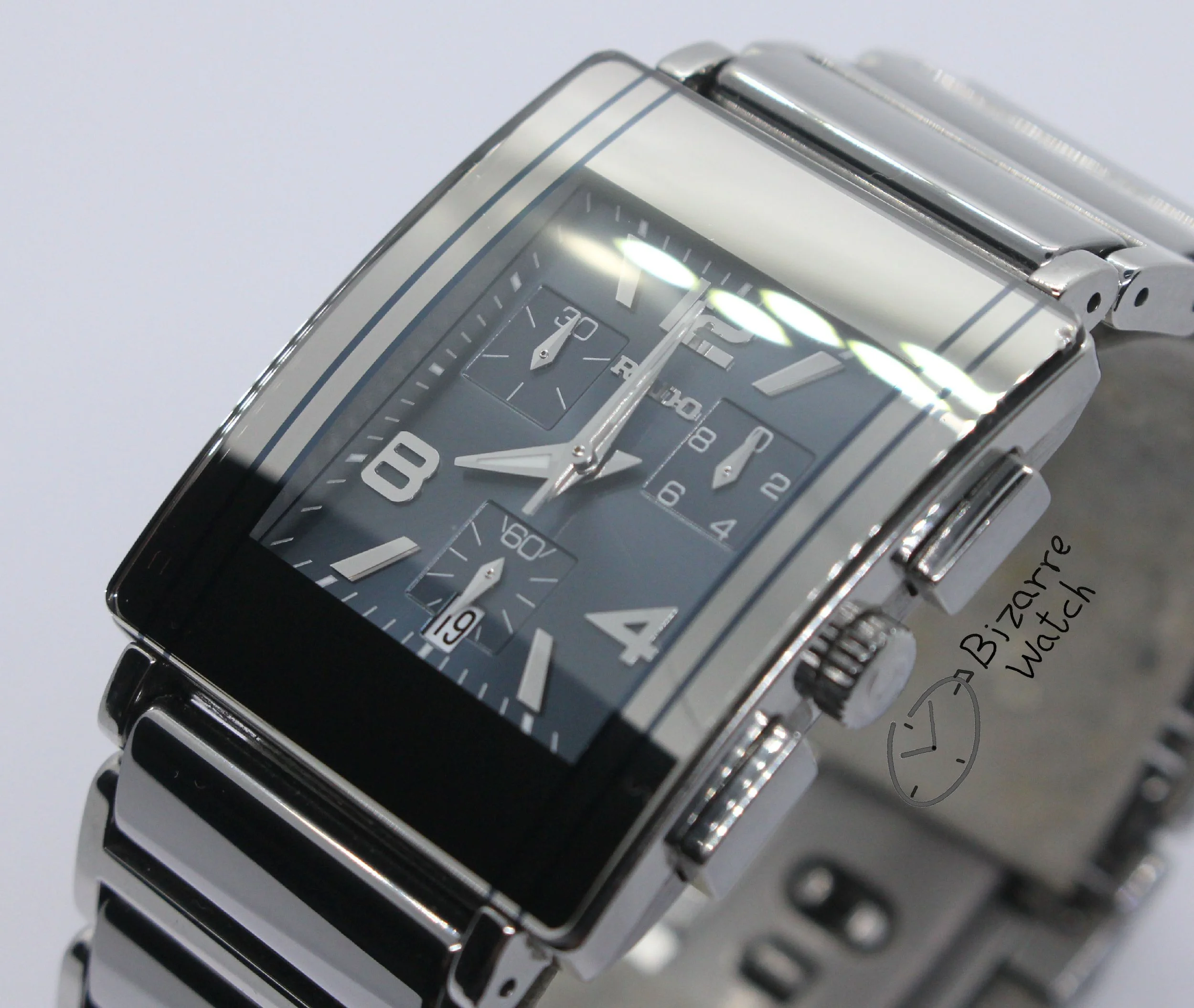 Rado Diastar Chronograph Integral 538.0591.3 Ceramic blue silver Watch Titanium men unisex women