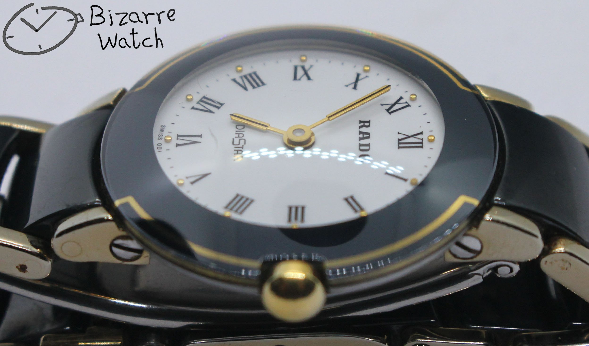 polarised pokarized lens view sapphire domed vintage Ladies Scratchproof RADO Coupole Diastar 24mm Black Ceramic 204.0302.3 Watch bizarre bizarrewatch women ladies