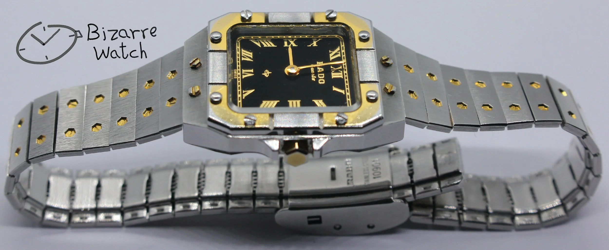 polarised polarized lens view cartier Vintage Ladies Rado De Santos Homage 24mm Goldplated 133.9006.4 Black Dial Watch bizarre bizarrewatch