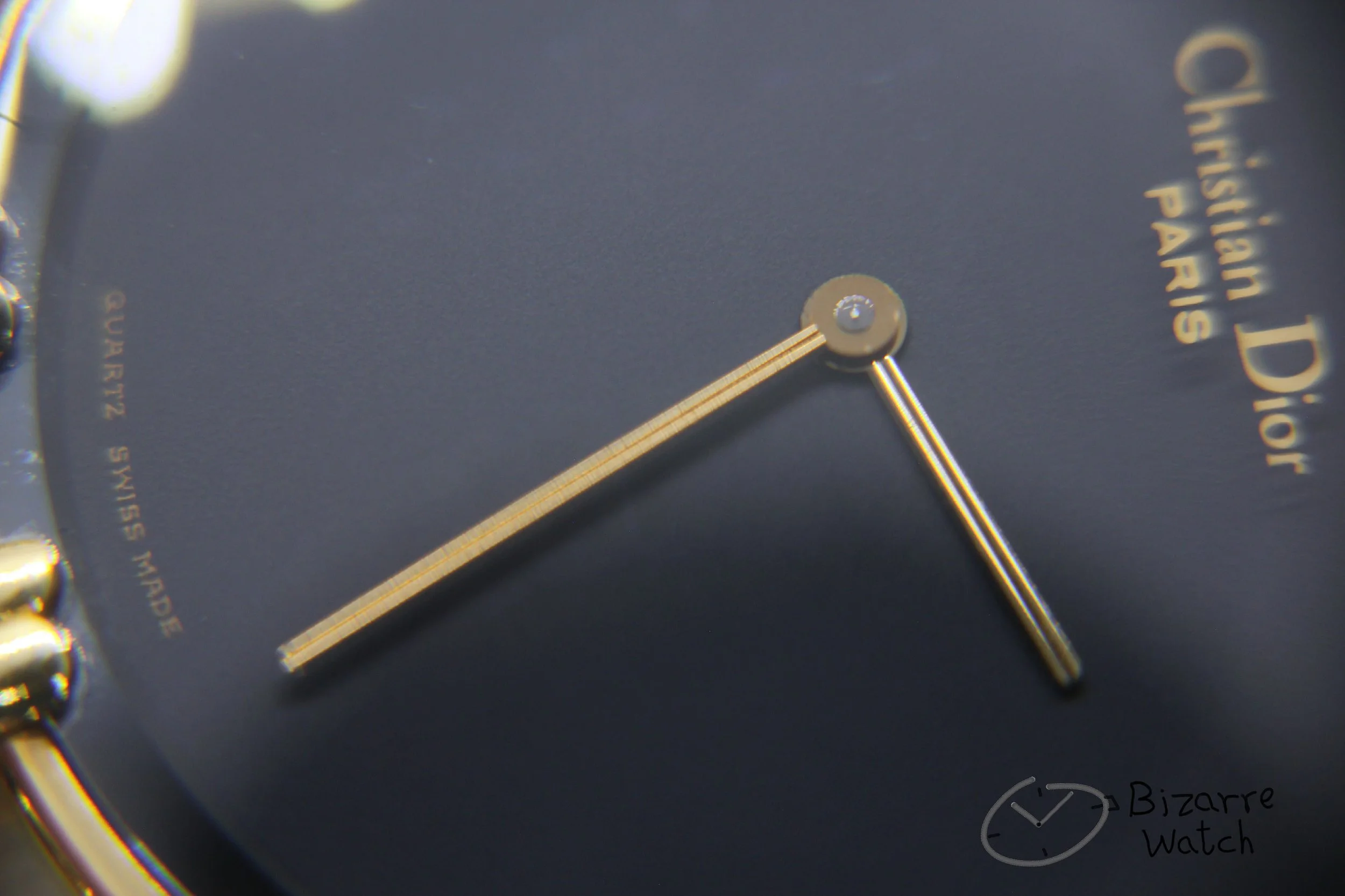 sterile dial logo vintage electro gold plating Goldplated Curved Sapphire Christian Dior Bagheera D74.154.4 D74-154-4 Watch bizarre women men ladies