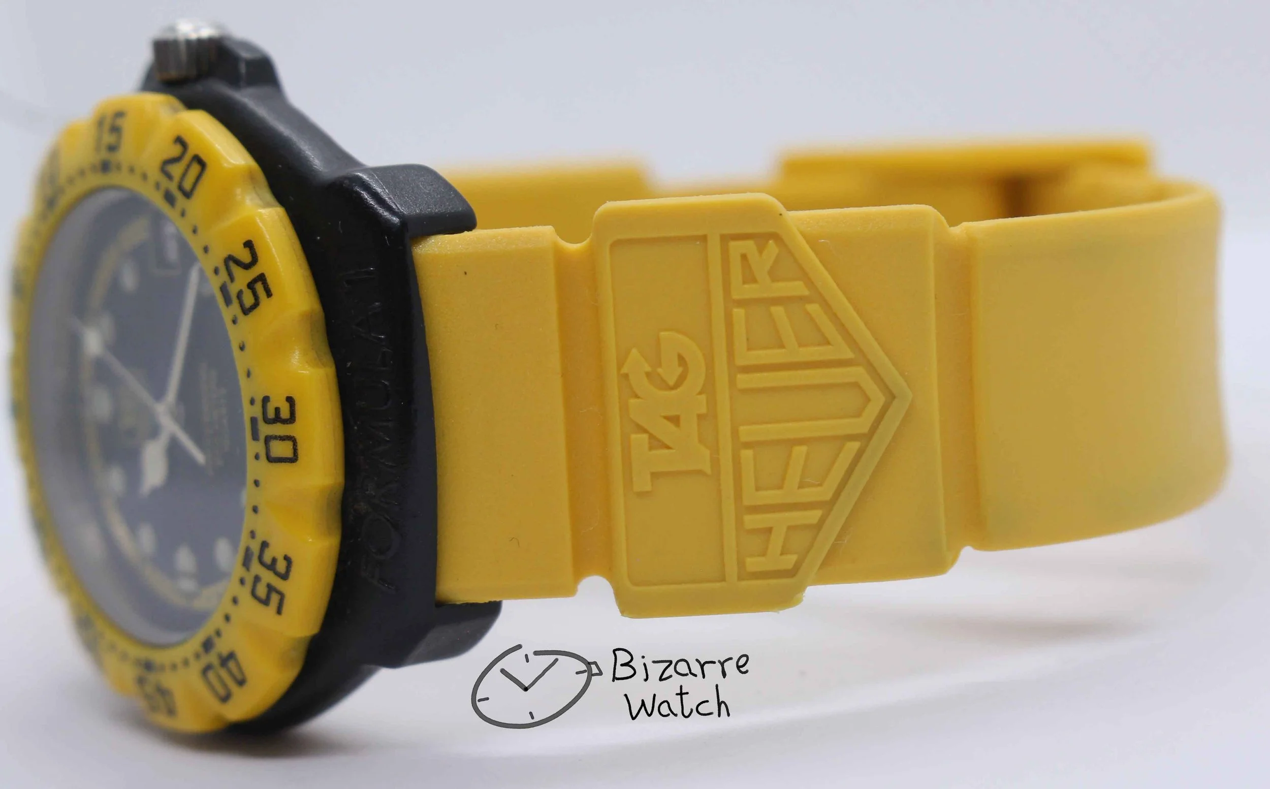 Vintage TAG HEUER Formula 1 200M Yellow Black 380.513 380.513/1 Yellow Watch men unisex women ladies gents bizarre