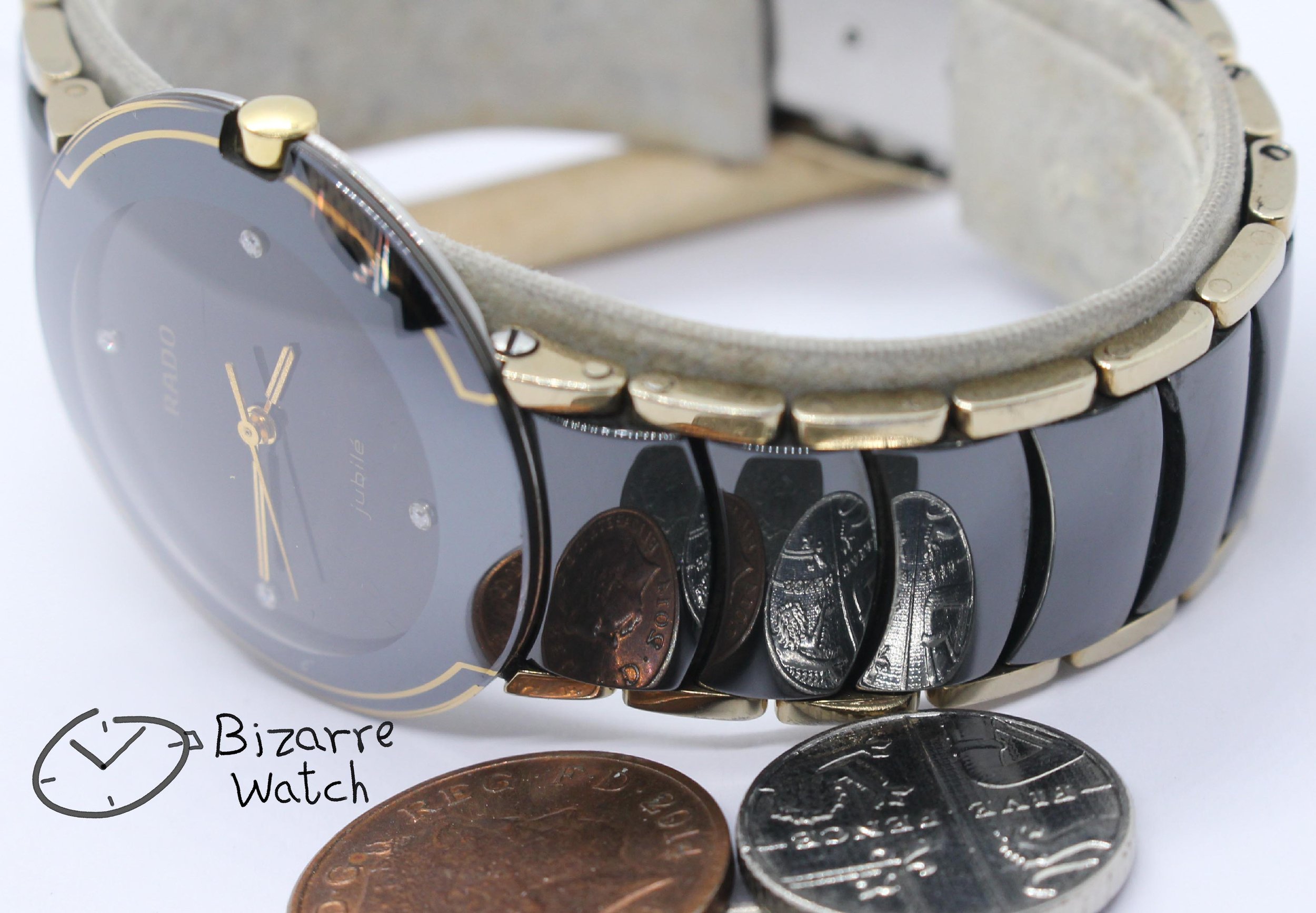 mirror reflection coin bracelet links link clasp 03977 jubilee jubile Diamonds Jubilé Scratchproof RADO Coupole 33mm Black Ceramic 129.0300.3 Watch men women unisex