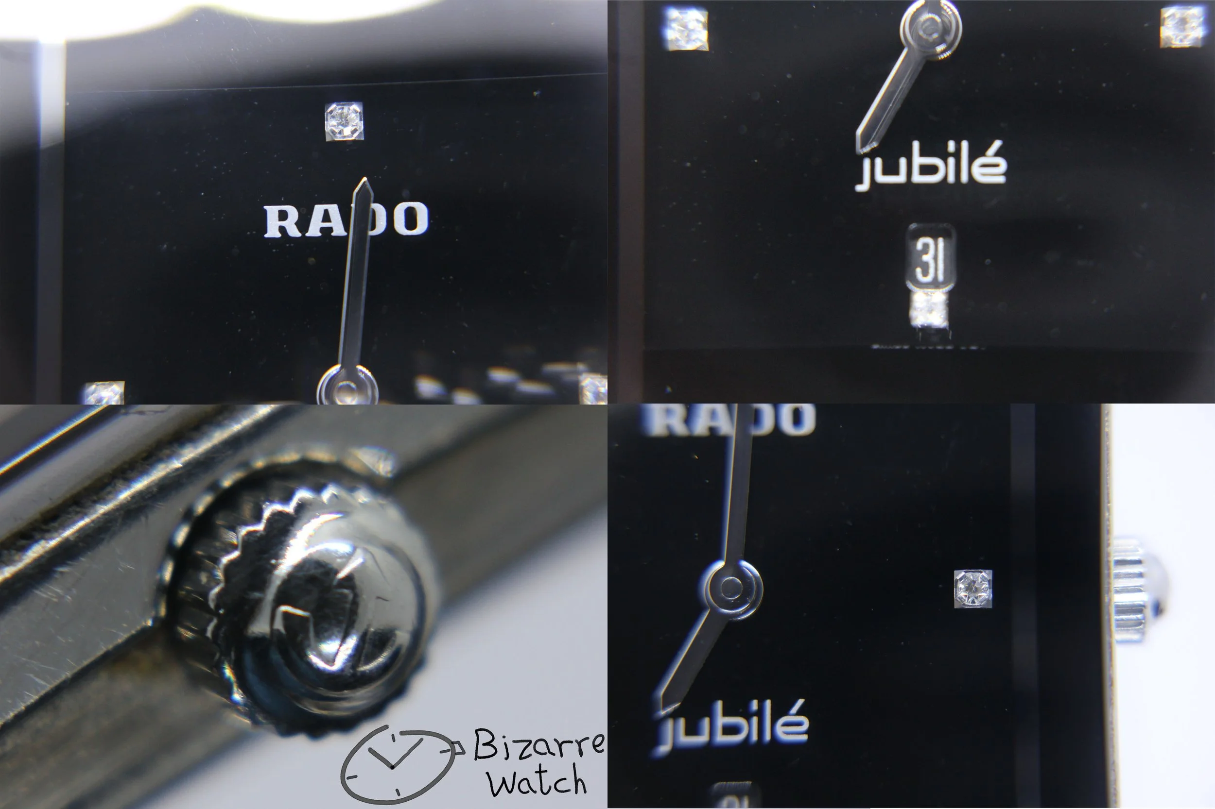 dial 071 hands logo date Scratchproof Rado jubile jubilee Jubilé Black Ceramic Diastar Integral 160.0486.3 Watch women men unisex bizarrewatch bizarre