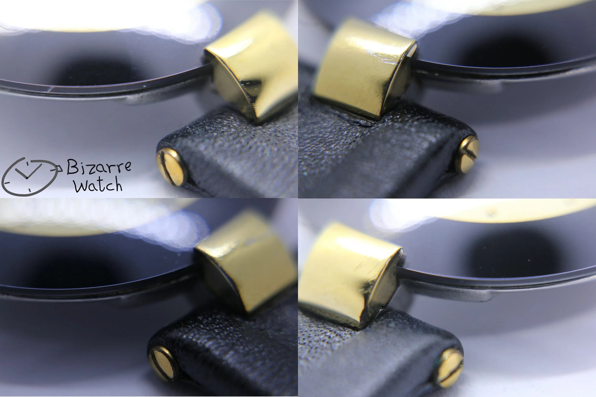 four corner view domed sapphire vintage Rado La Coupole Yellow Dial 30mm 129.4077.4 Domed Sapphire Leather Strap Watch women ladies unisex bizarre