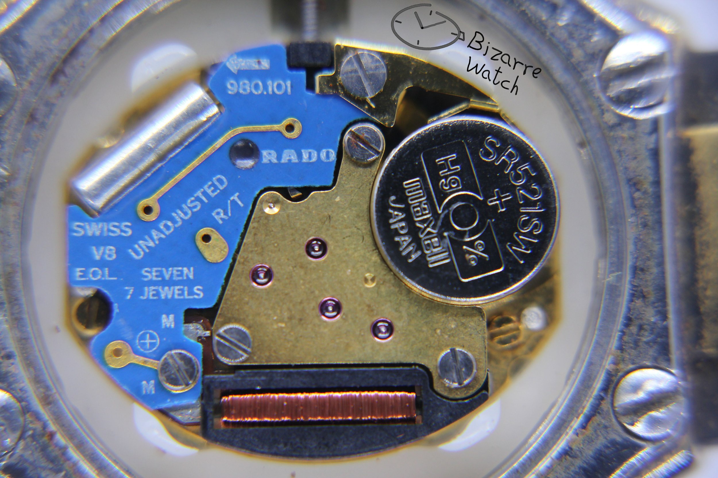 eta 980.101 movement Vintage Ladies Rado 205.9500.4 Watch bizarre ladies women goldplated bracelt stainless steel