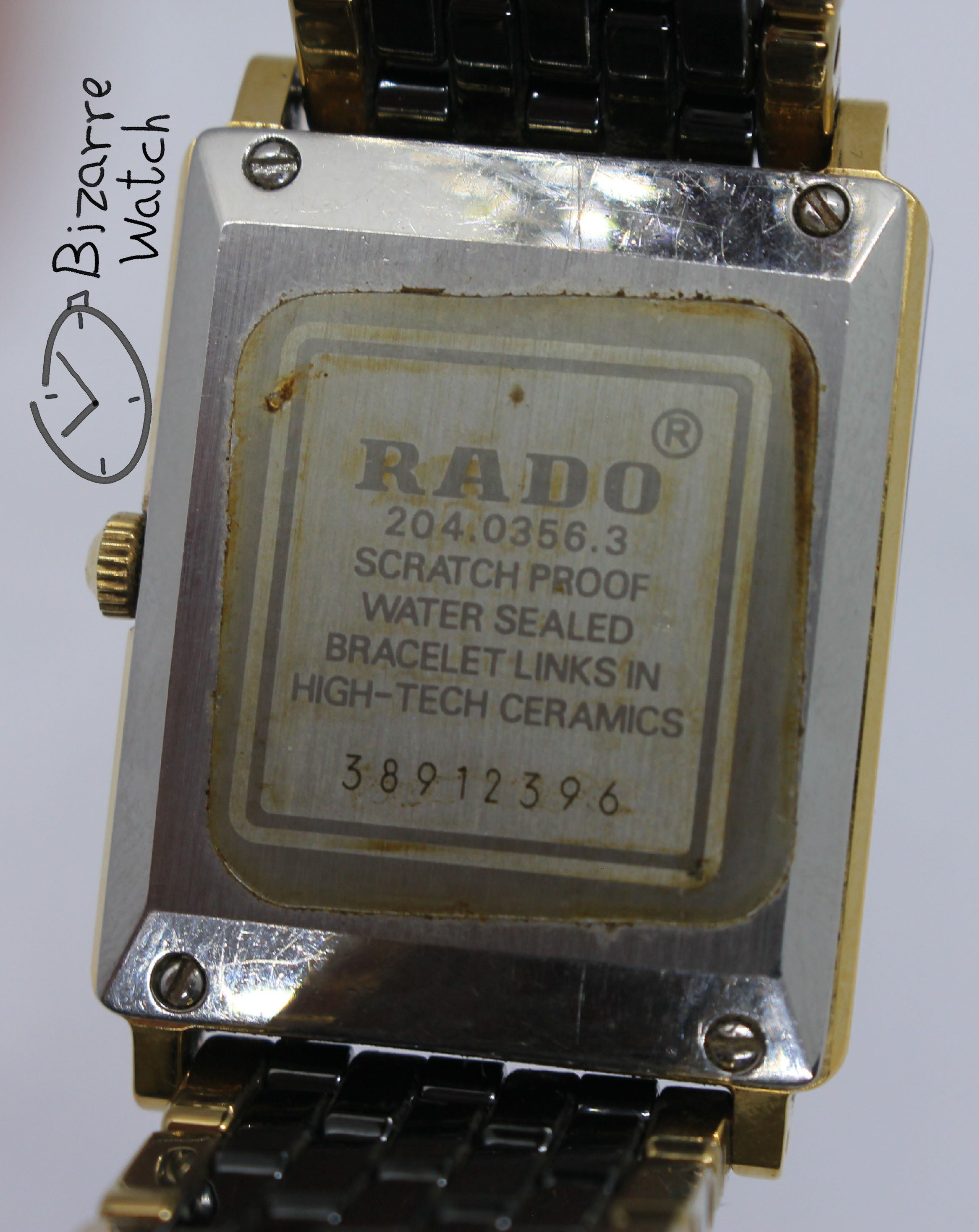 caseback 4 diamonds diamond vintage Jubilé Scratchproof Rado Jubile Diastar 204.0356.3 High Tech Ceramics  ceramic Watch ladies women preowned used
