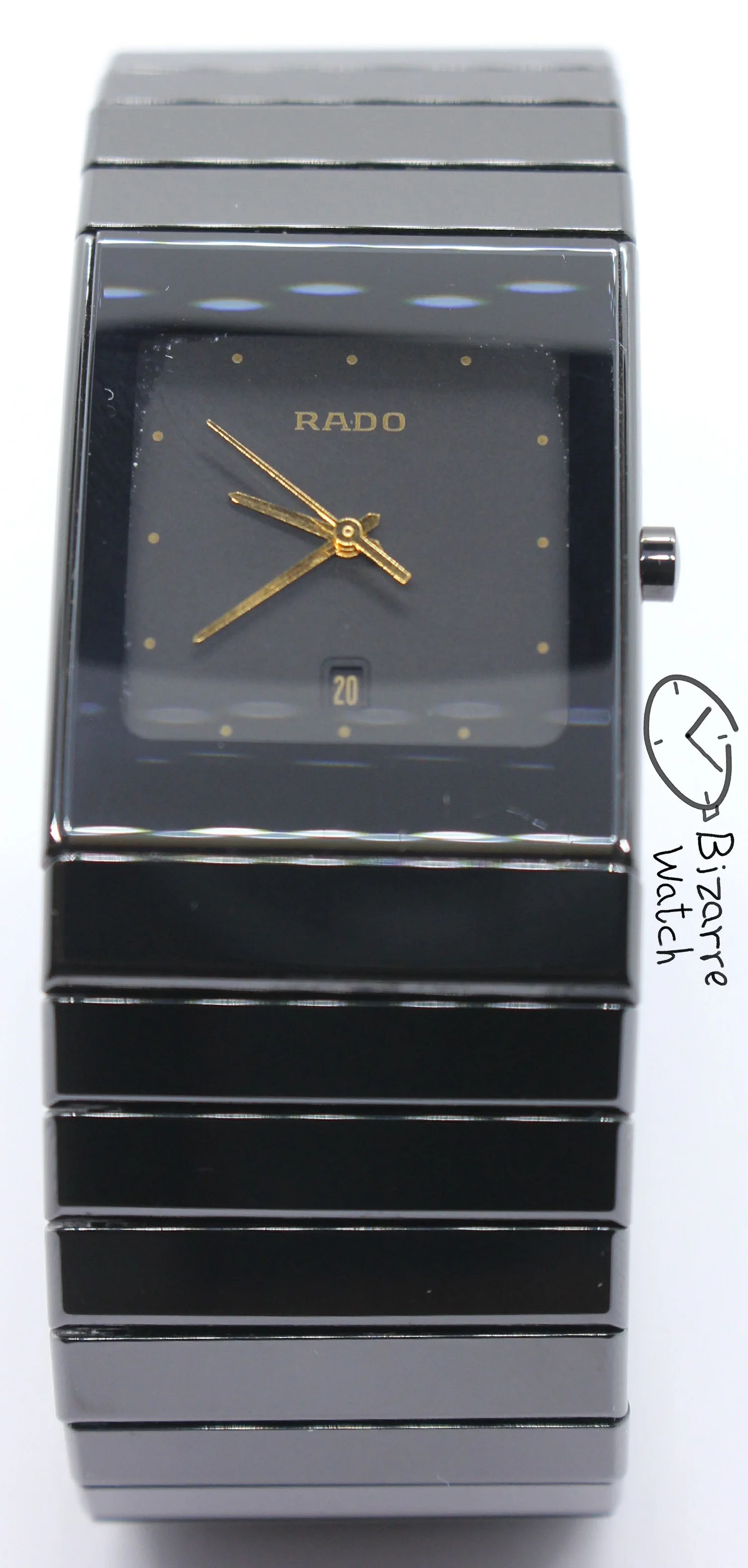 27mm Scratchproof Rado Ceramica Diastar 152.0347.3 Black Ceramic 